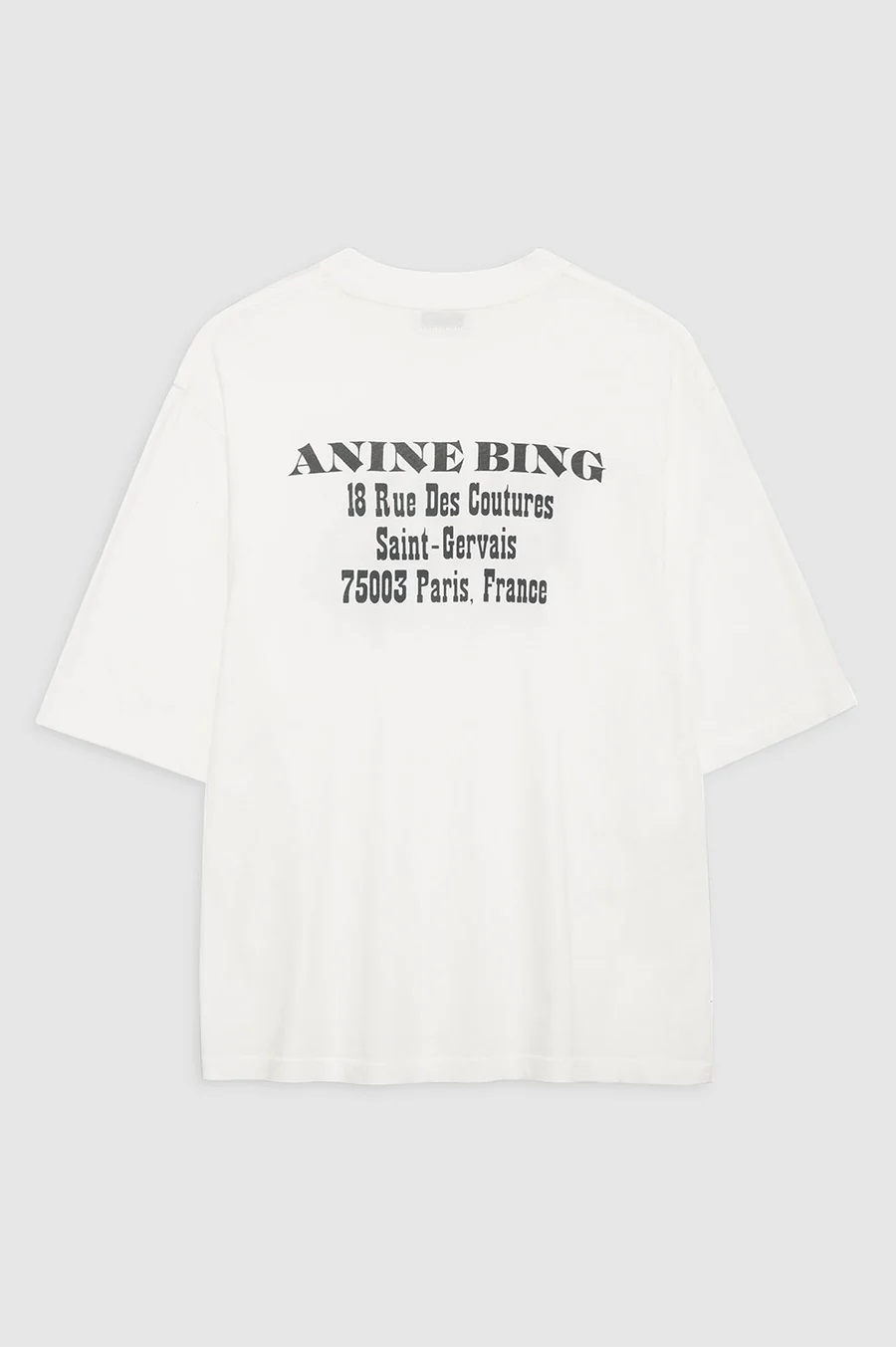 ANINE BING Avi Paris Tee in Ivory XS