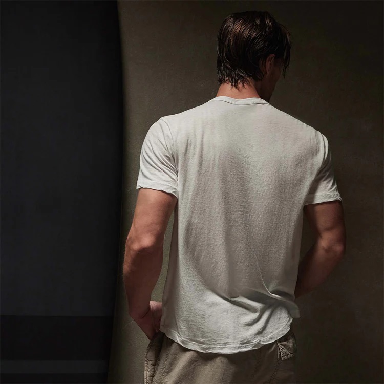 James Perse Clear Jersey Crew Neck in White S/1 James Perse Clear Jersey Crew Neck in White 2XL/5
