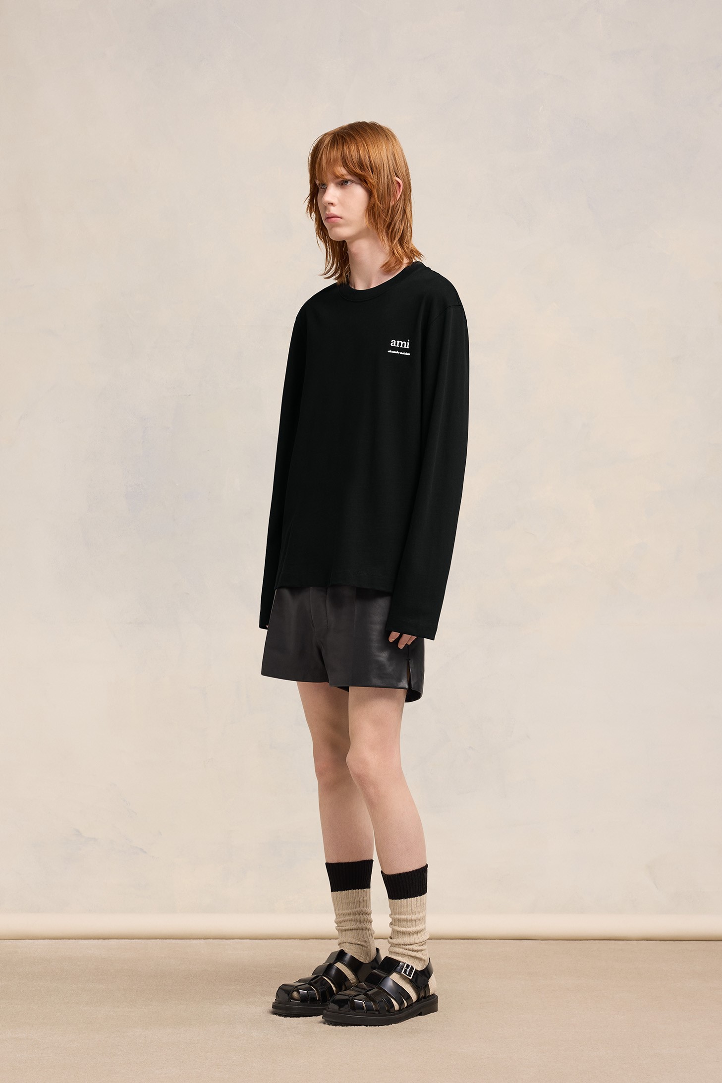 AMI PARIS Alexandre Mattiussi Longsleeve in Black XXL