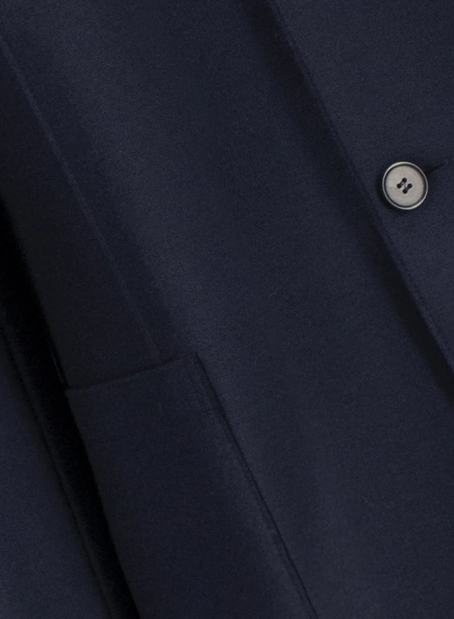 HARRIS WHARF Superfine Merino Jacket in Navy