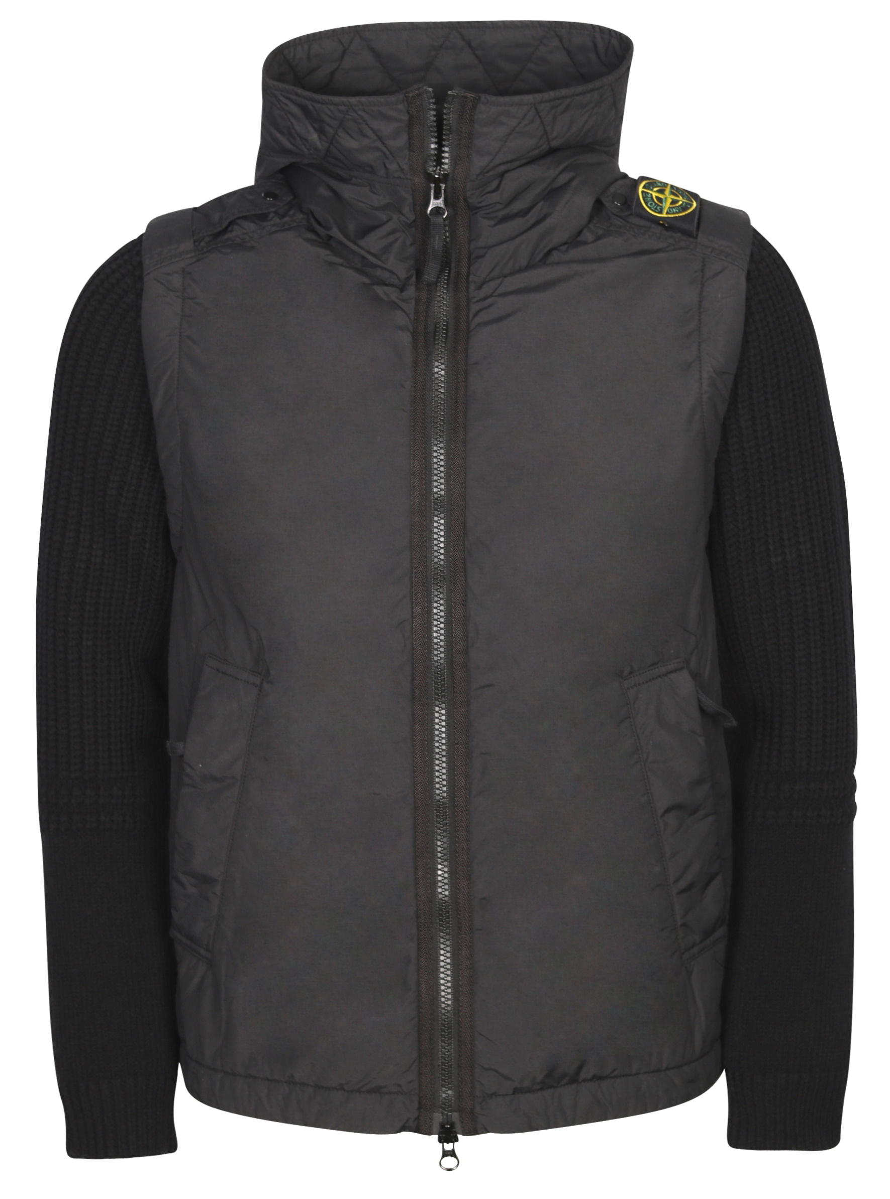 Stone Island Jacket With Detachable Knit Sleeves