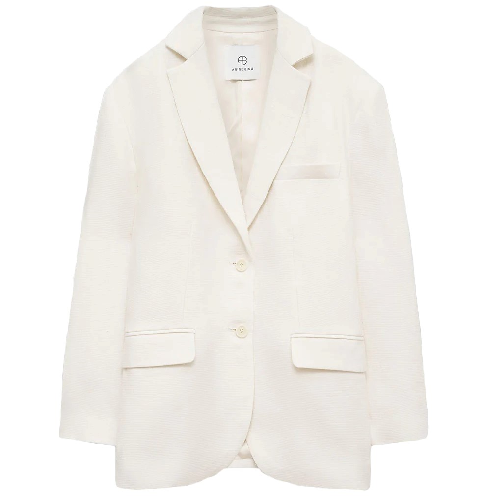 ANINE BING Quinn Blazer in Eggshell