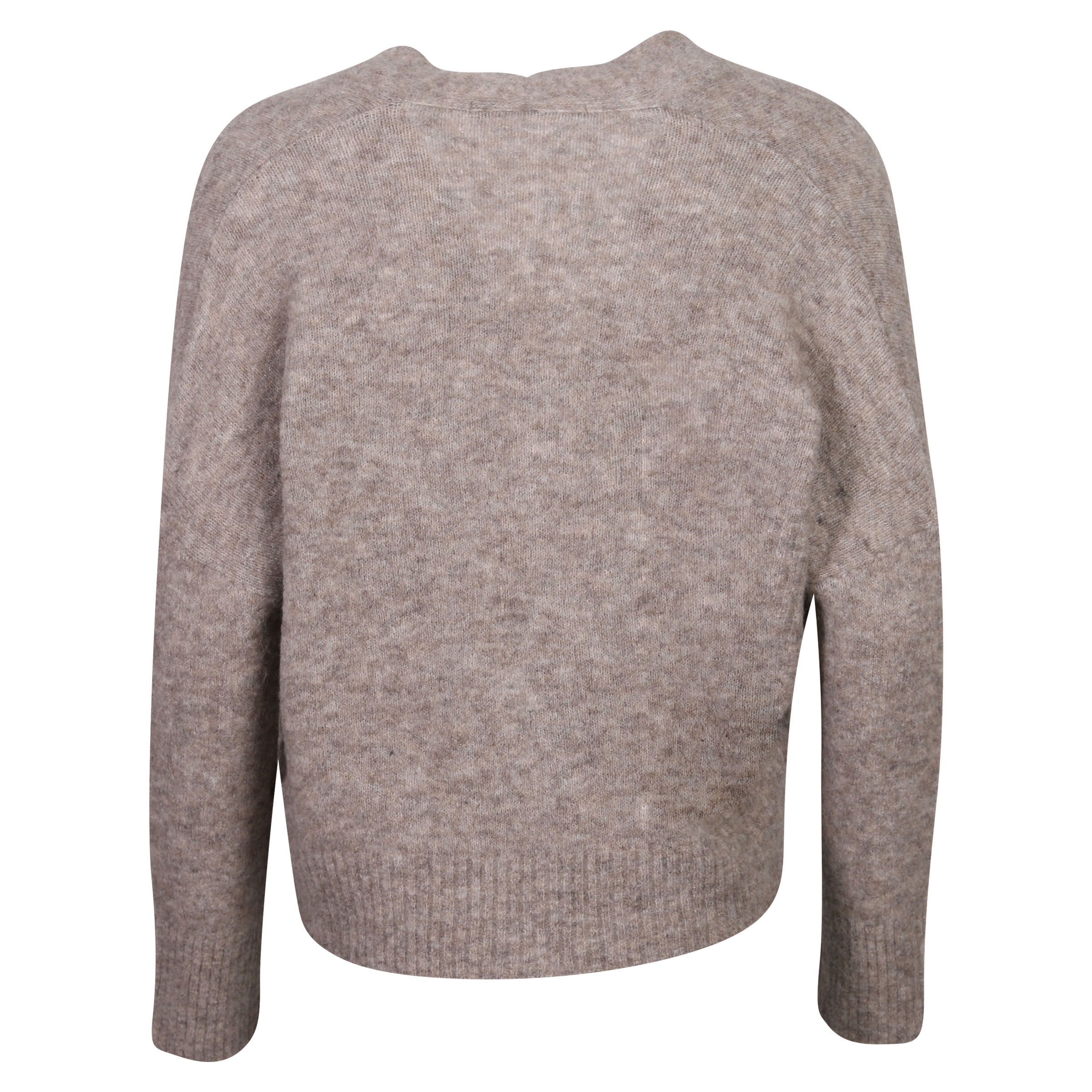 Transit Par Such Fluffy Knit Cardigan Beige Melange