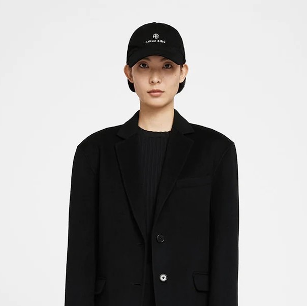 Anine Bing One Jeremy Baseball Cap in Black