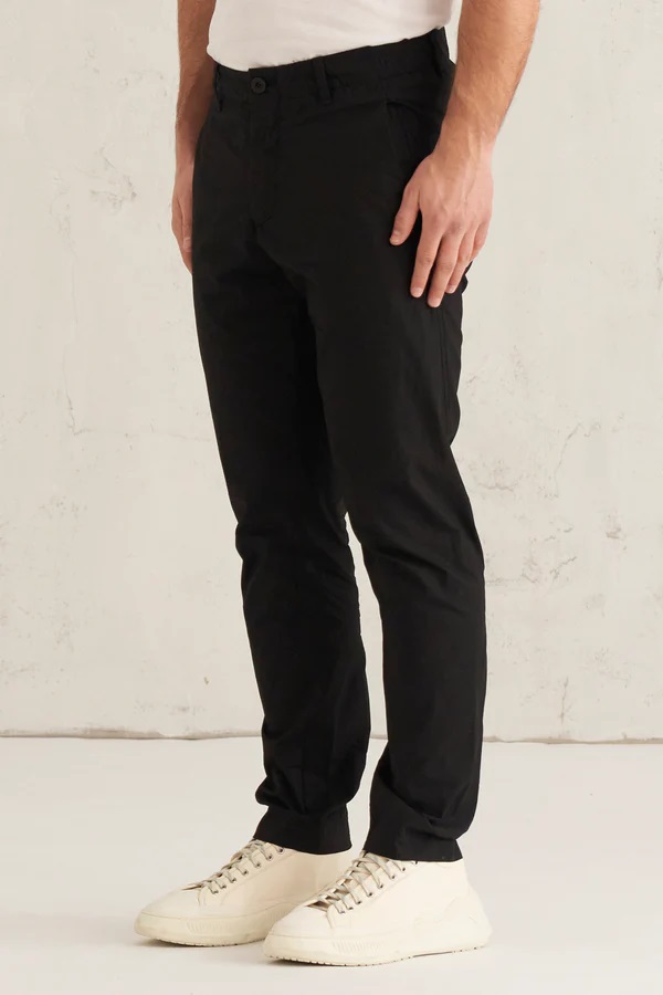 TRANSIT UOMO Light Cotton Stretch Pant in Black XL