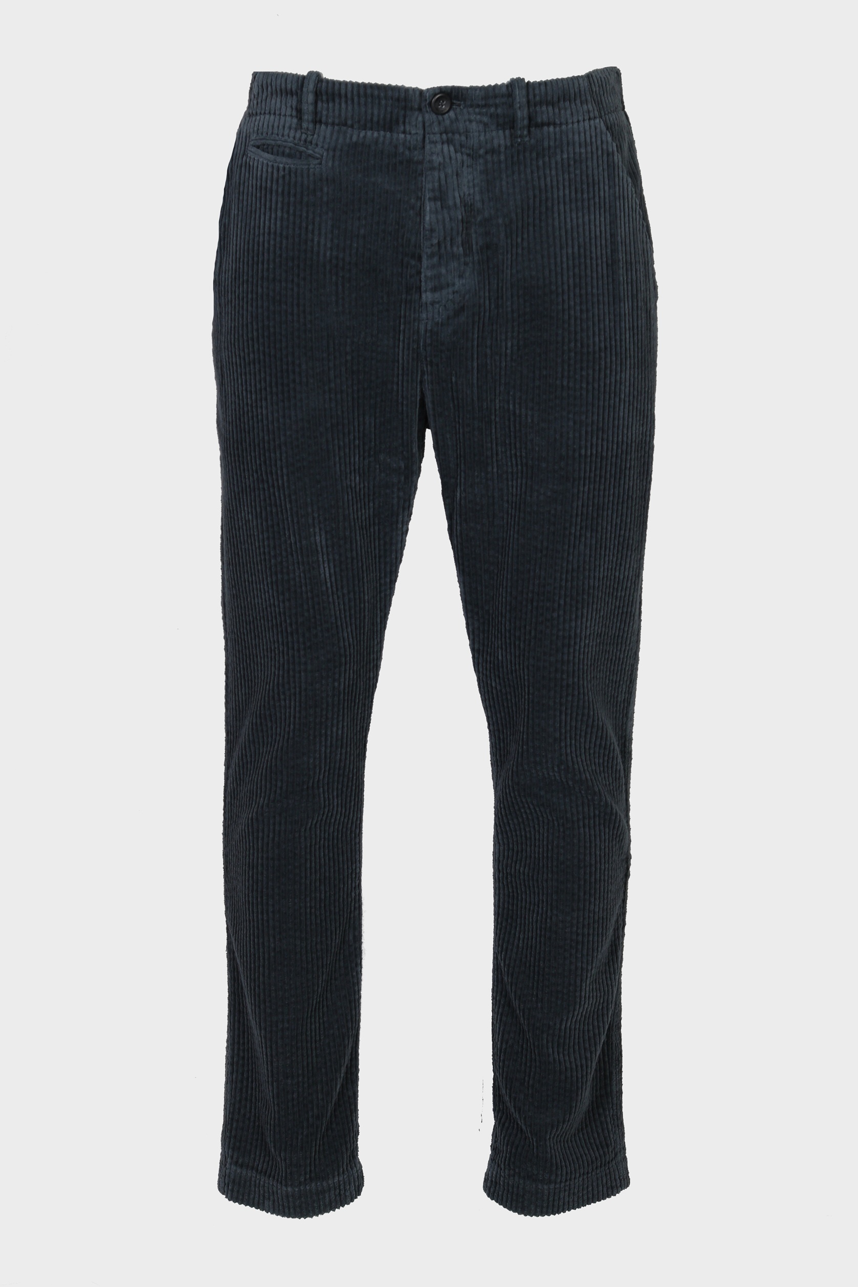HANNES ROETHER Corduroy Pant in Blue Grey
