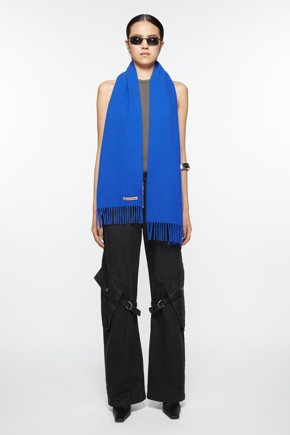 ACNE STUDIOS Small Wool Scarf in Blue