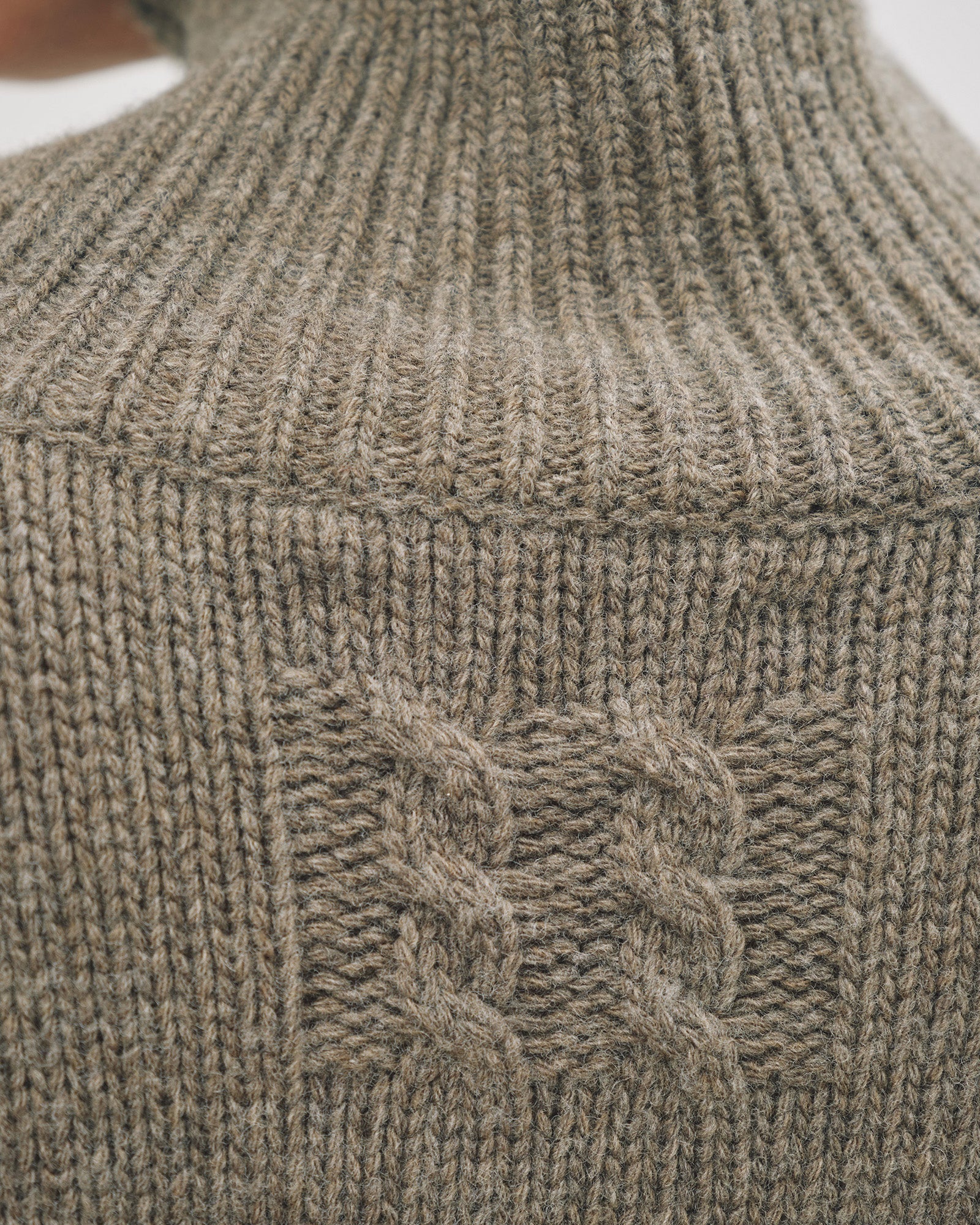 NILI LOTAN Omaira Knit Turtleneck Sweater in Army Green