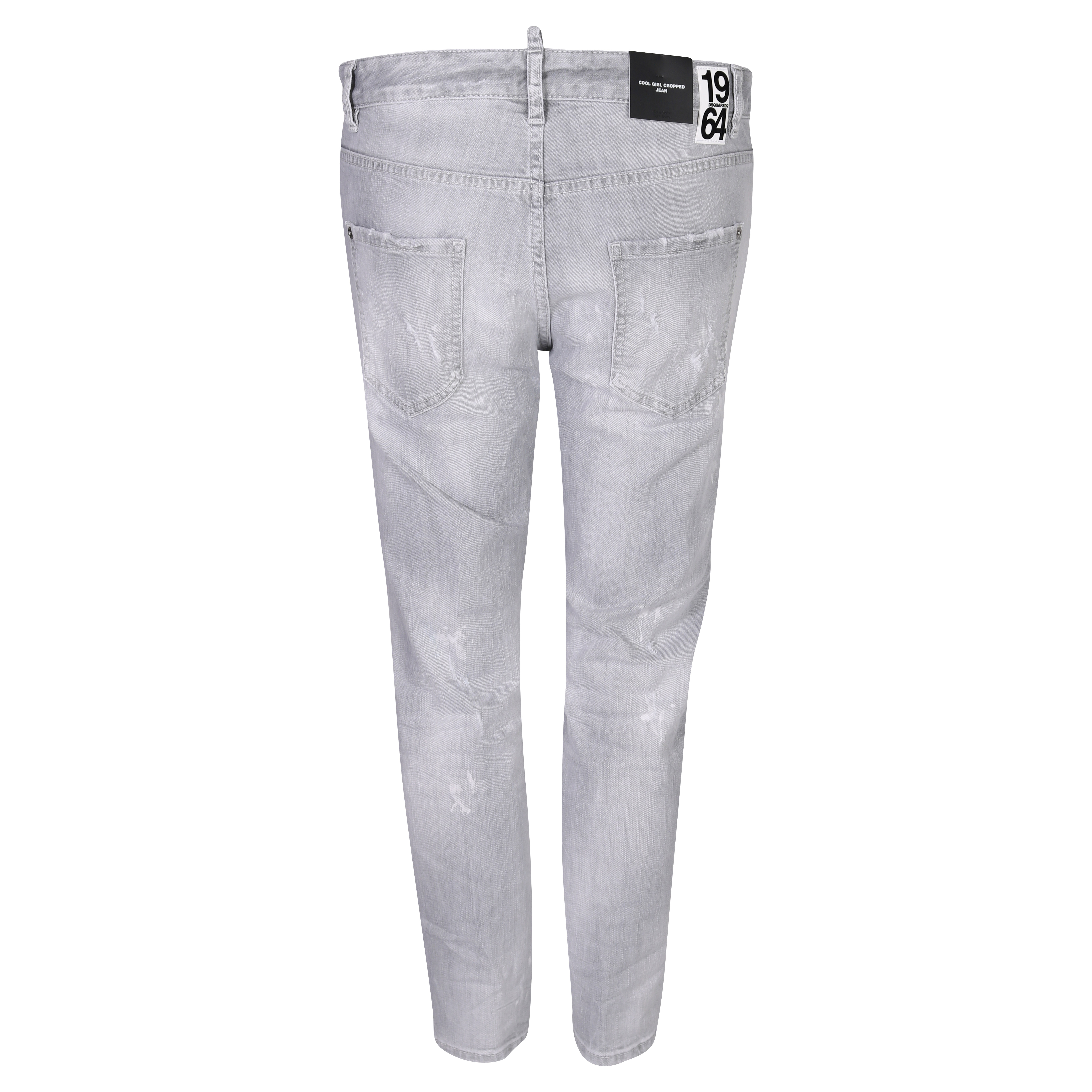 Dsquared Jeans Cool Girl Cropped Jean Light Grey Washed