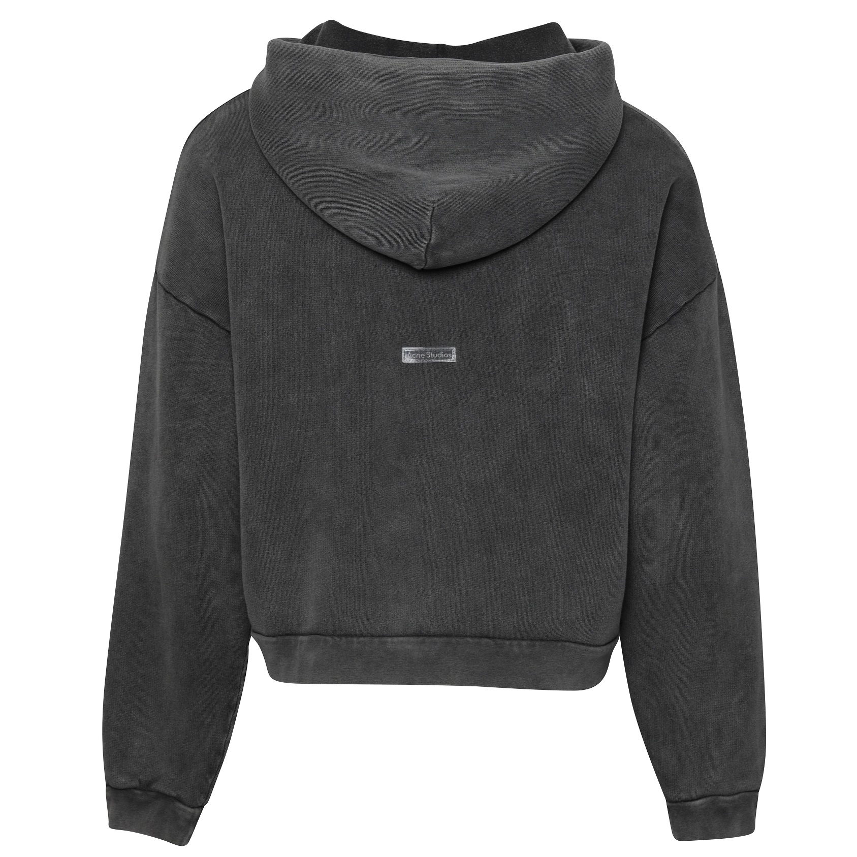 Acne Studios Vintage Cropped Hoodie in Faded Black M