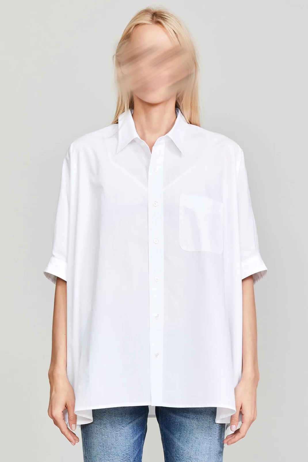 R13 Oversized Boxy Shirt in White XS