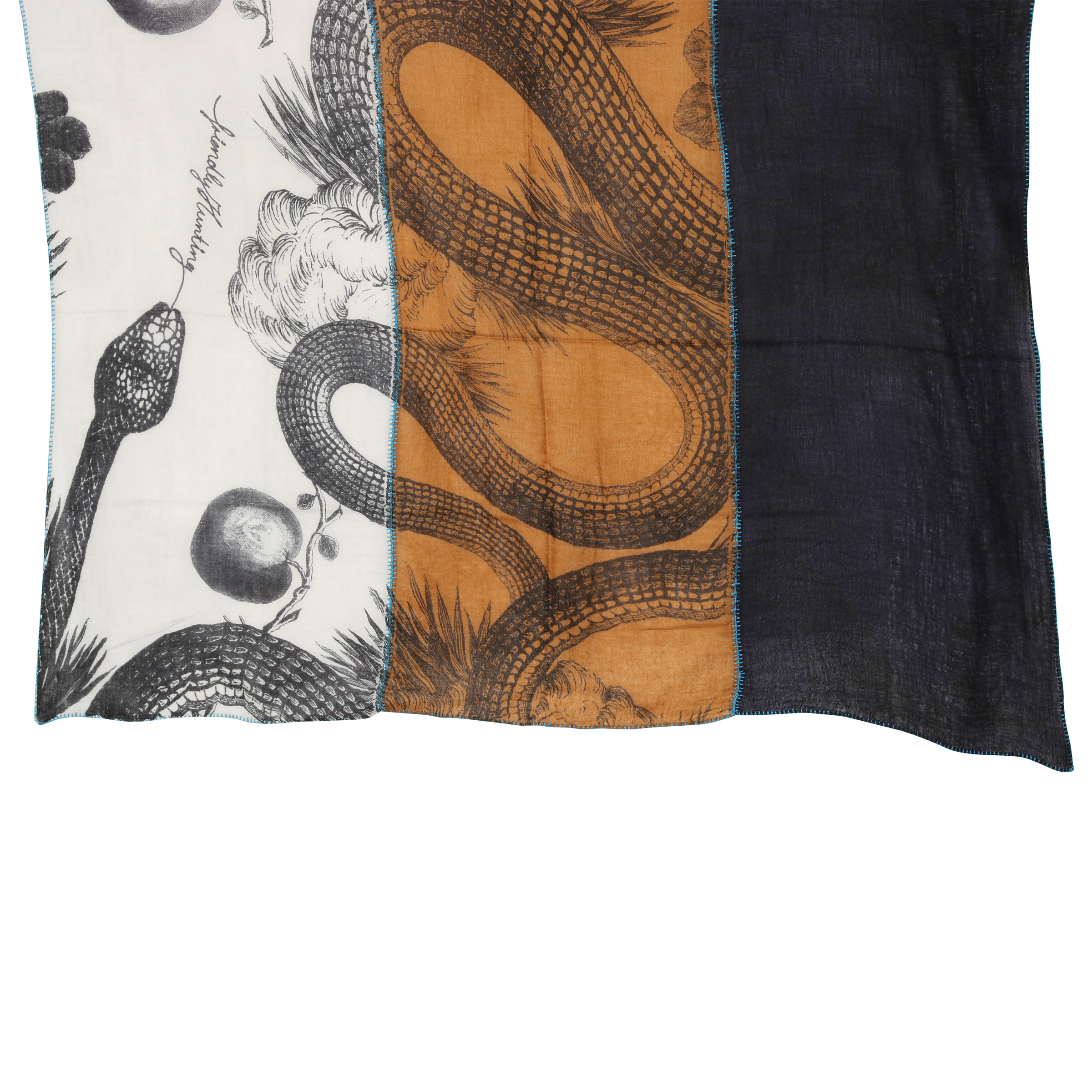 Friendly Hunting Cashmere Patch Scarf Multicolour