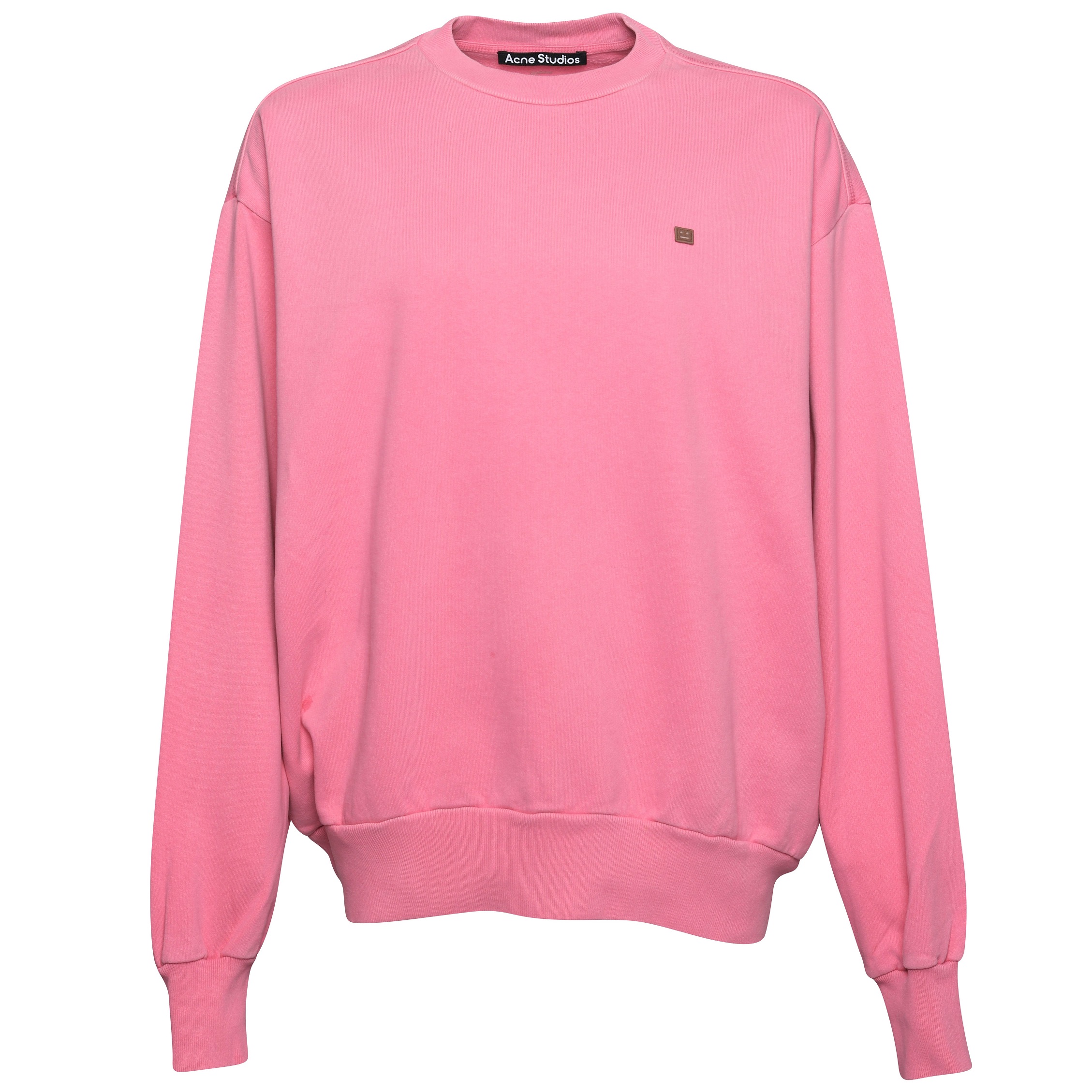 Acne Studios Face Sweatshirt in Bubblegum Pink L