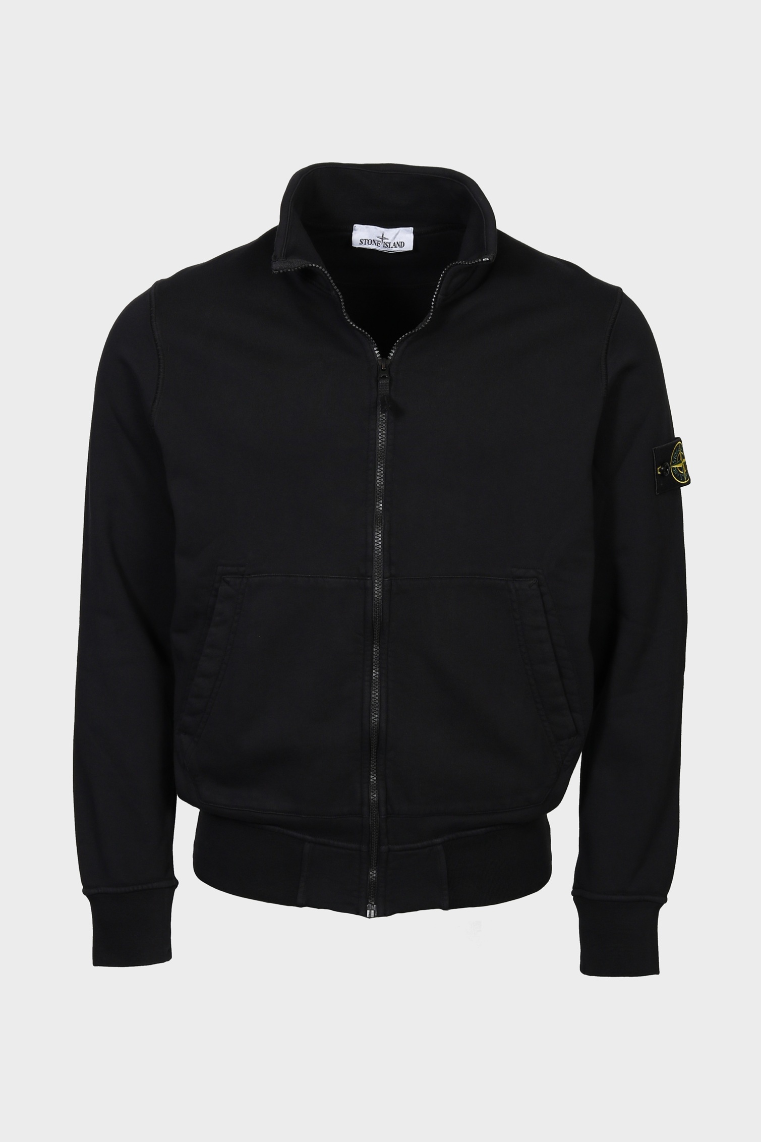 STONE ISLAND Zip Sweatshirt in Black
