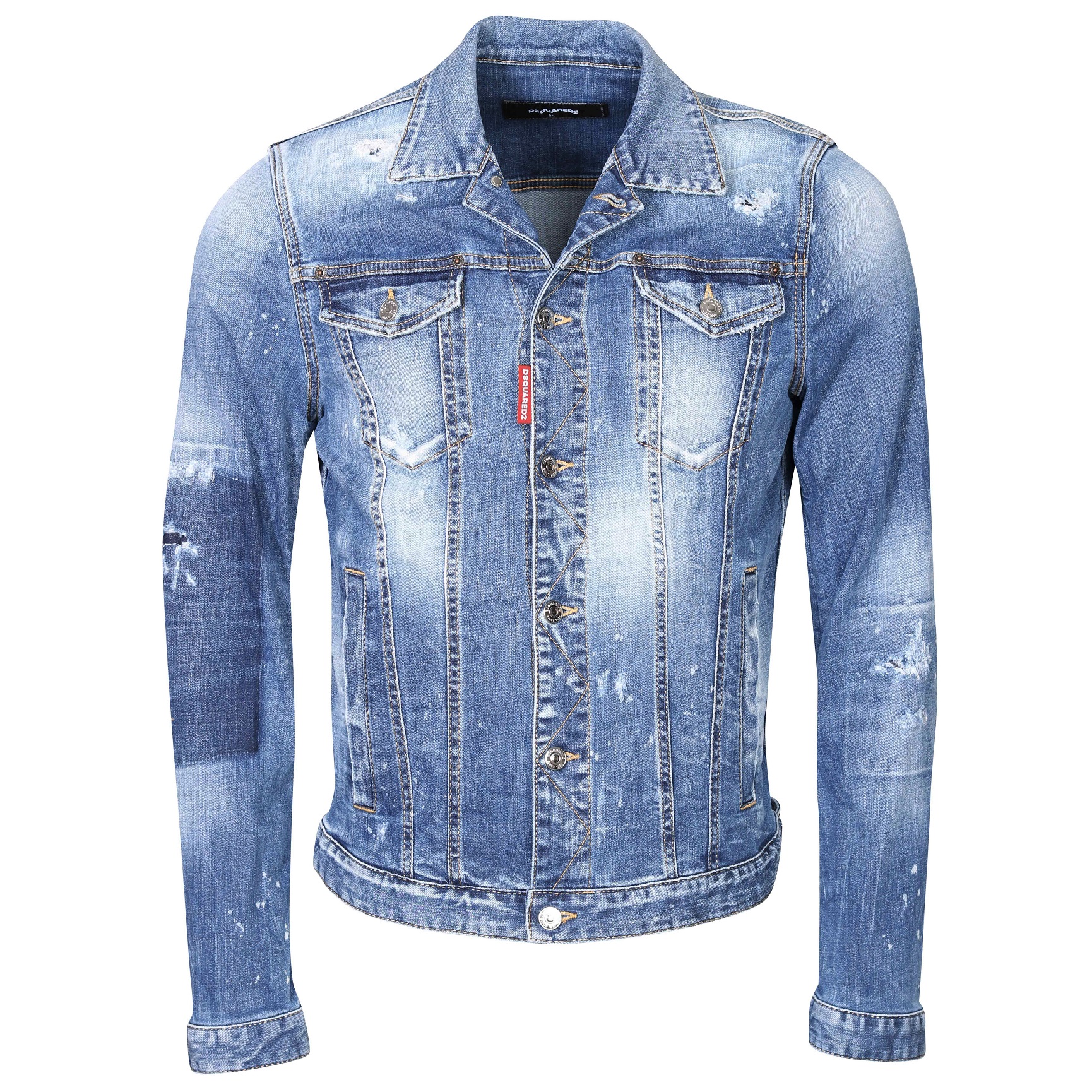 DSQUARED2 Classic Denim Jacket in Washed Light Blue 52