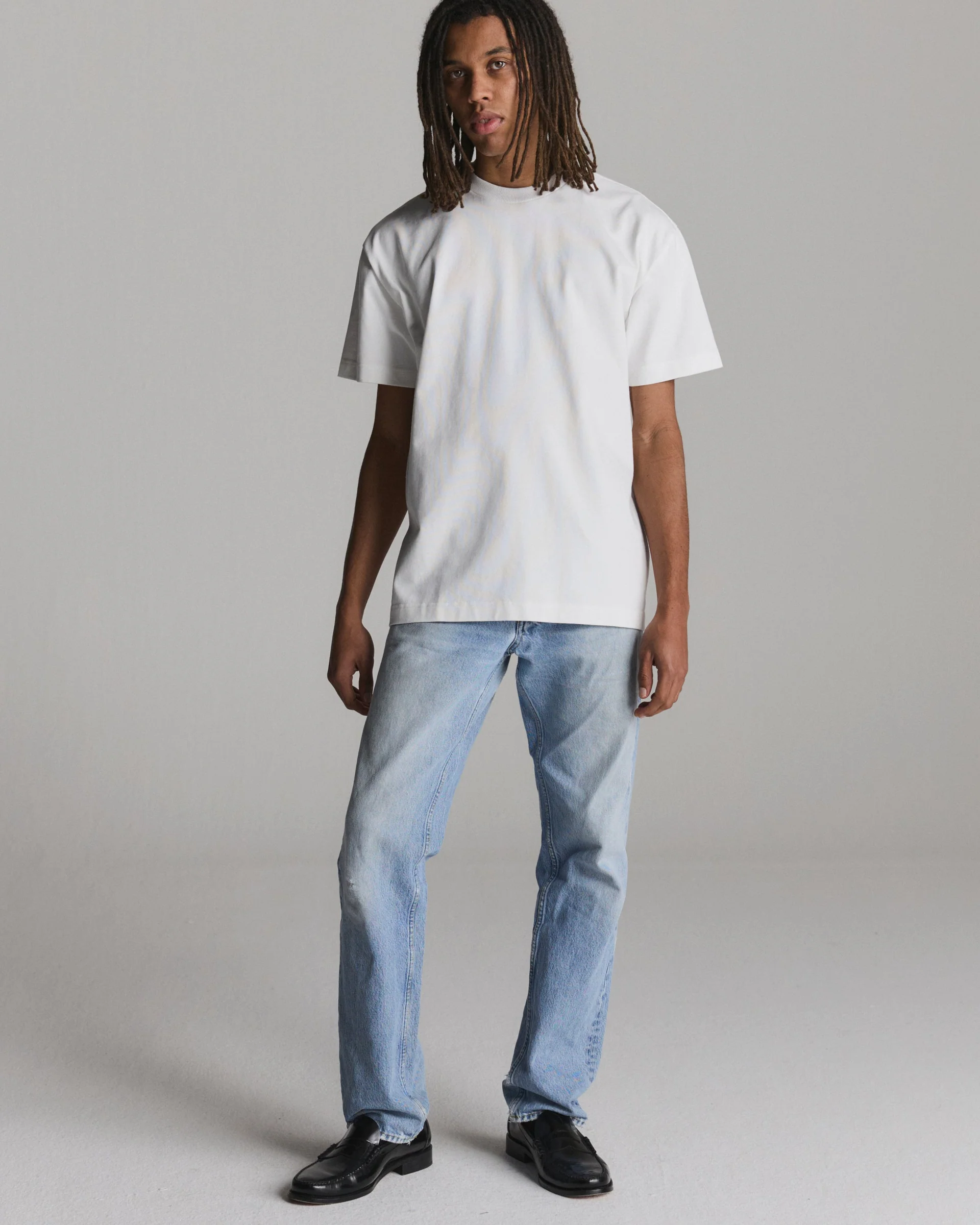 TENUE. Bruce Soft Heavy Cotton Oversize T-Shirt in White TENUE. Bruce Soft Heavy Cotton Oversize T-Shirt in White