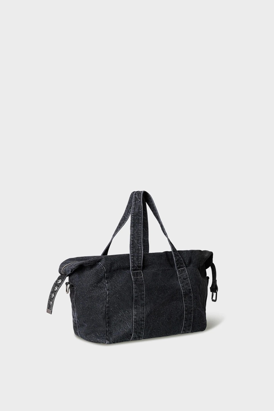 LALA BERLIN Denim Weekender in Washed Black