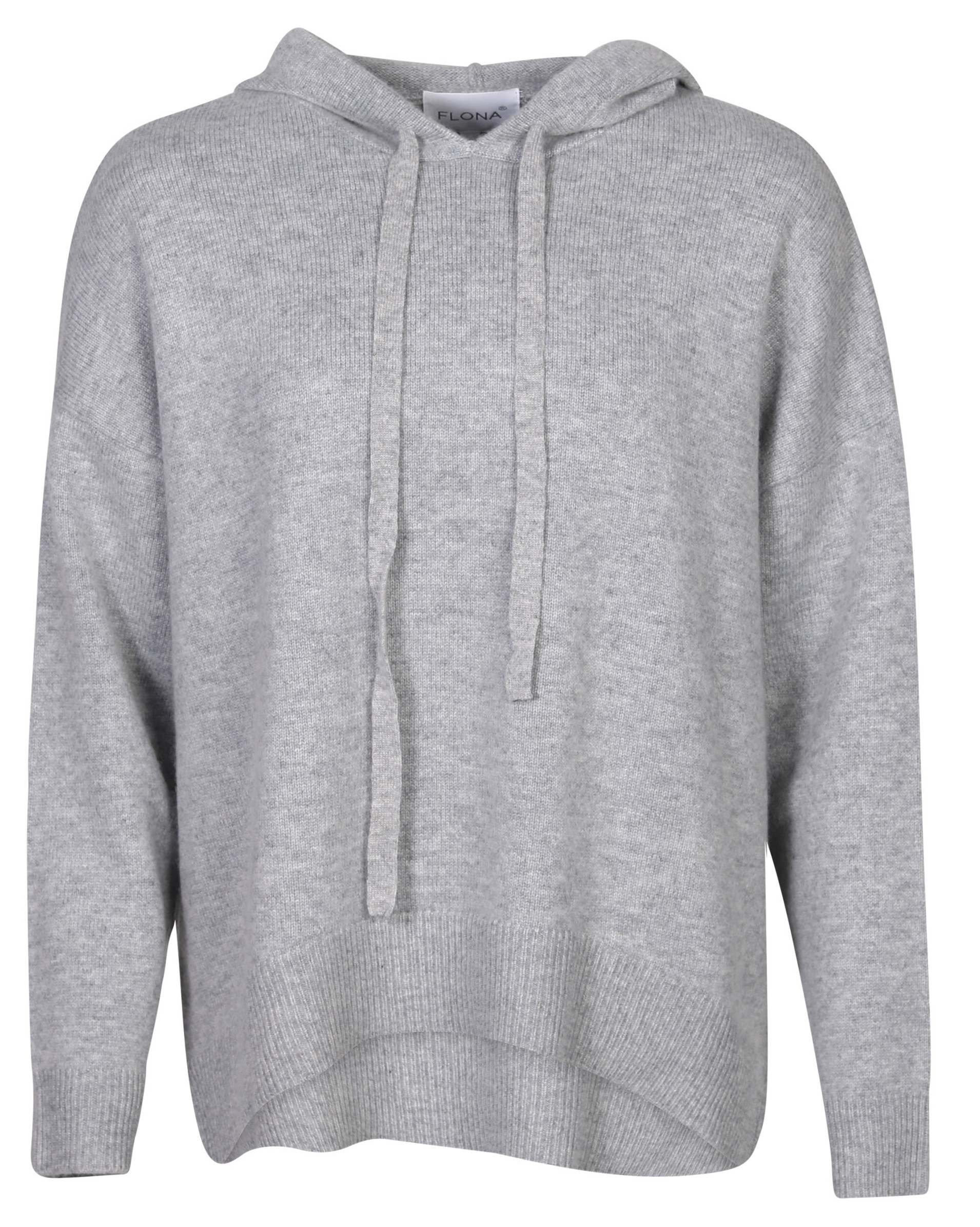 Flona Cashmere Hoodie in Grey Melange
