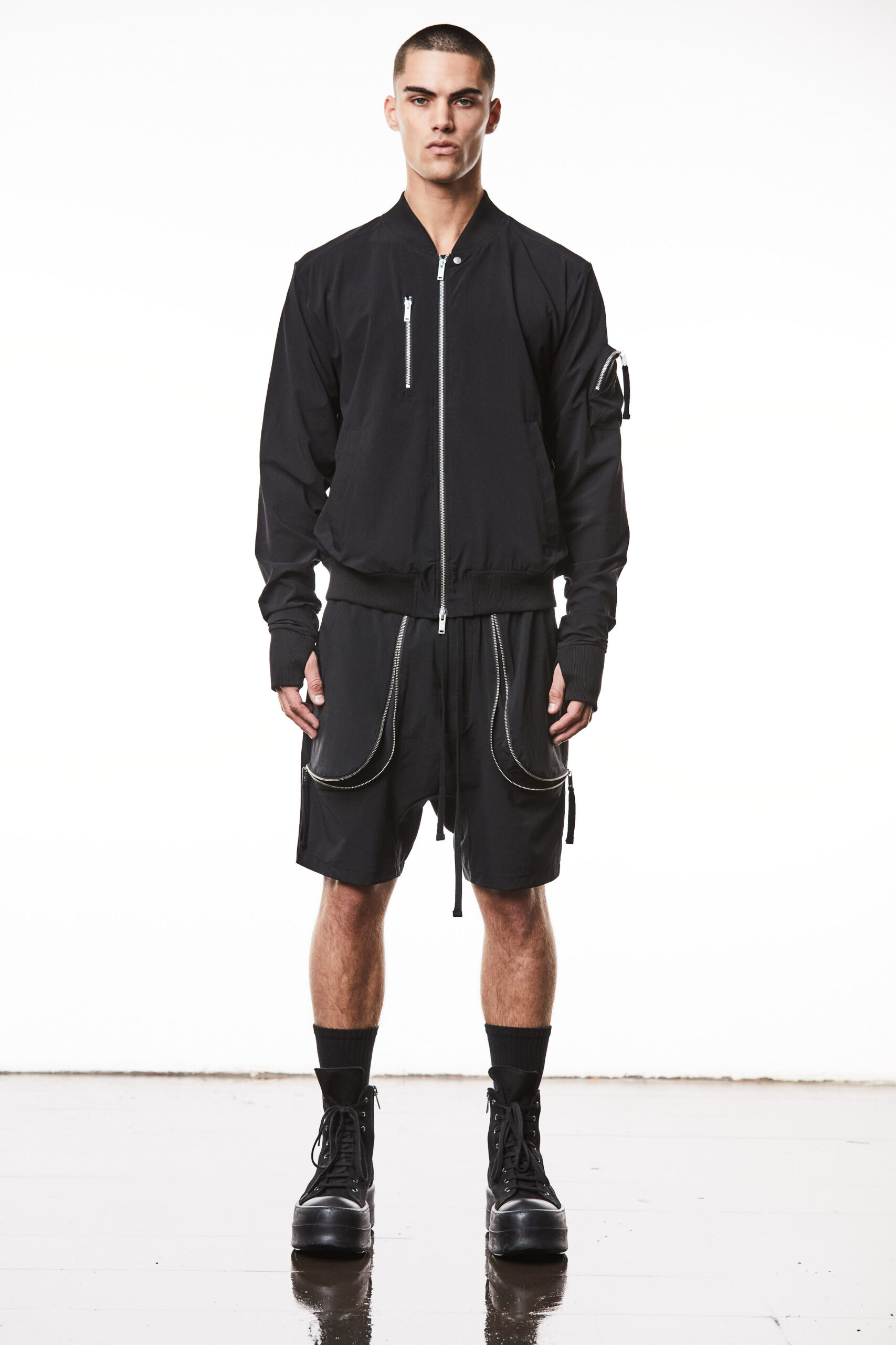 THOM KROM Bomber Jacket in Black THOM KROM Bomber Jacket in Black