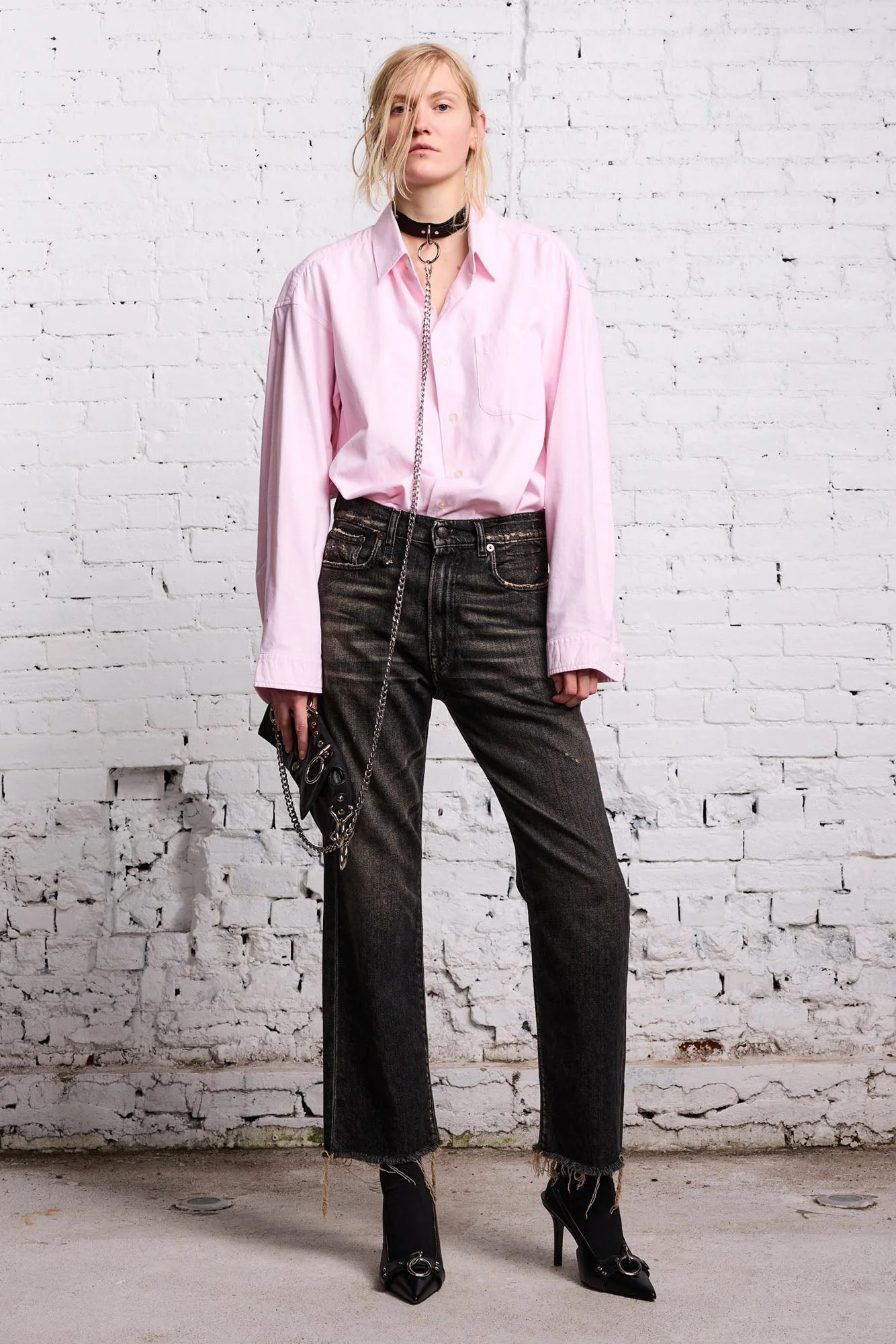 R13 Boyfriend Jeans in Abbey Black 23