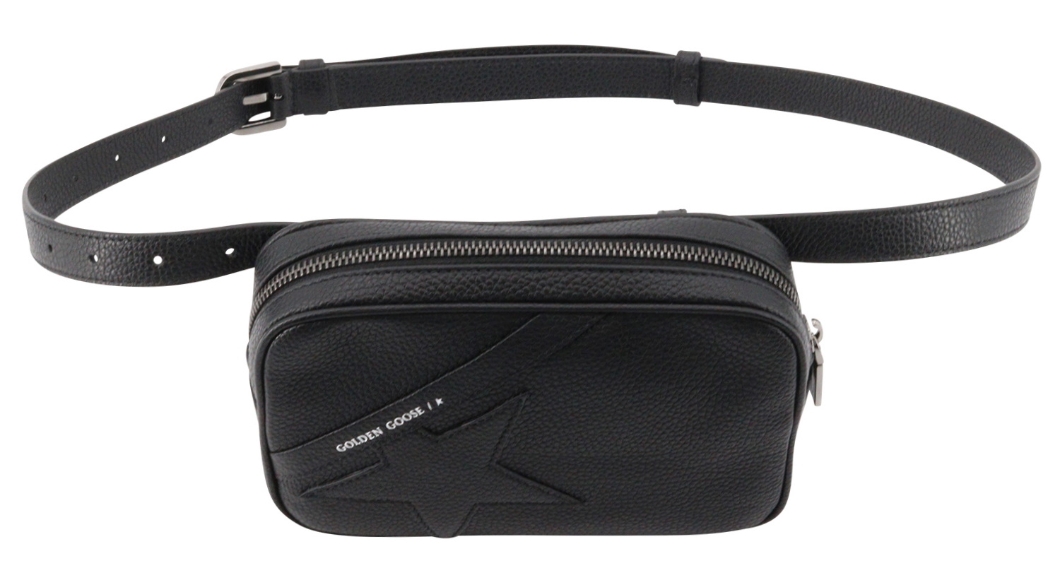 Golden Goose Star Belt Bag Black Hammered