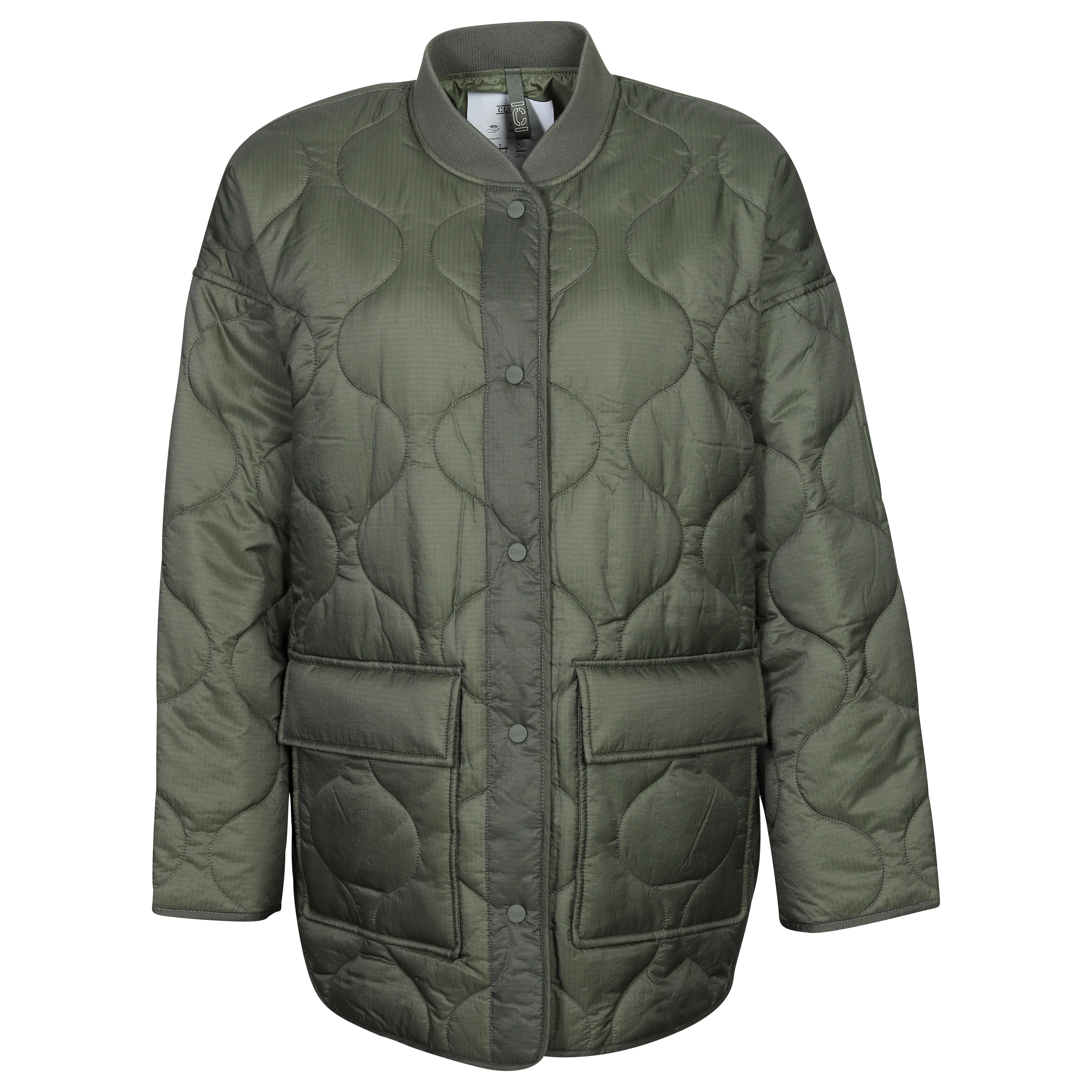 Closed Light Weight Nylon Jacket in Army Green