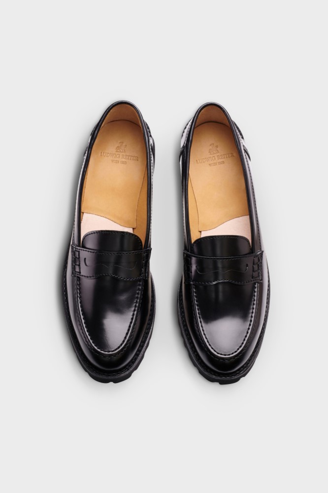 LUDWIG REITER Penny Loafer in Black