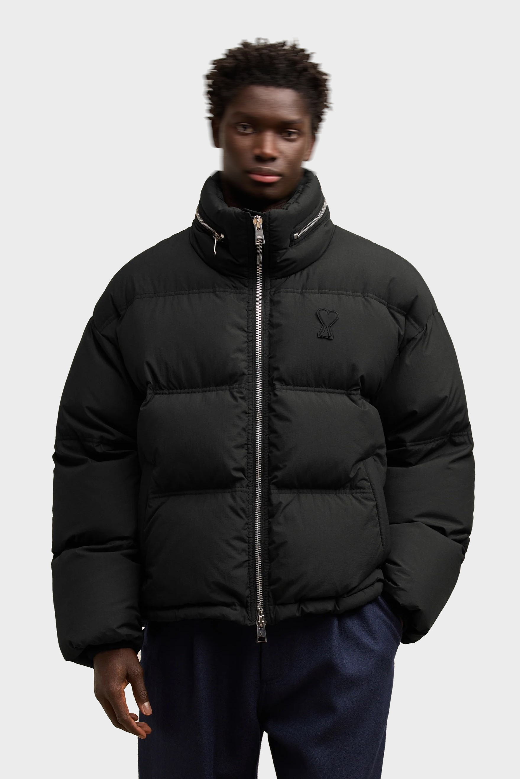 AMI PARIS de Coeur Oversize Puffer Jacket in Black XL