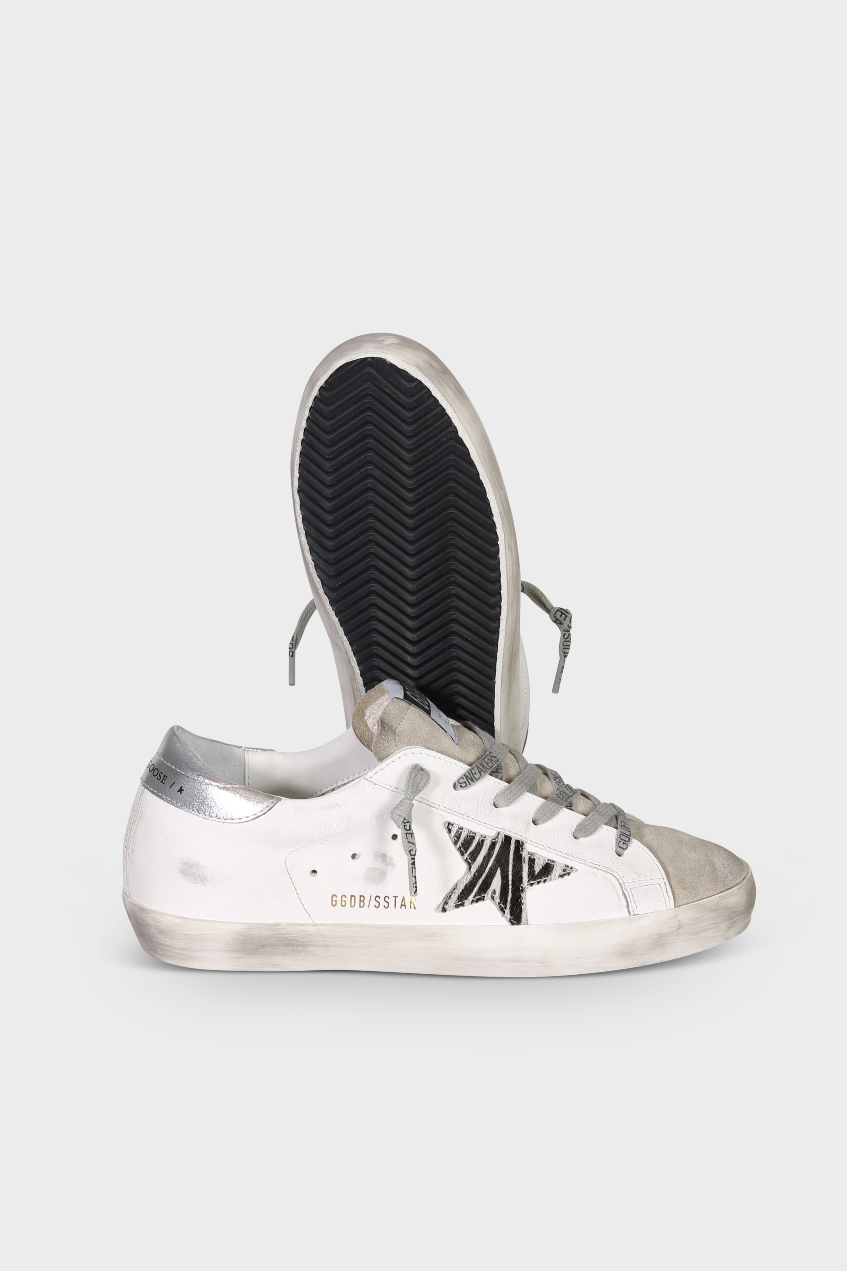 GOLDEN GOOSE Super-Star Zebra Star Laminated Heel