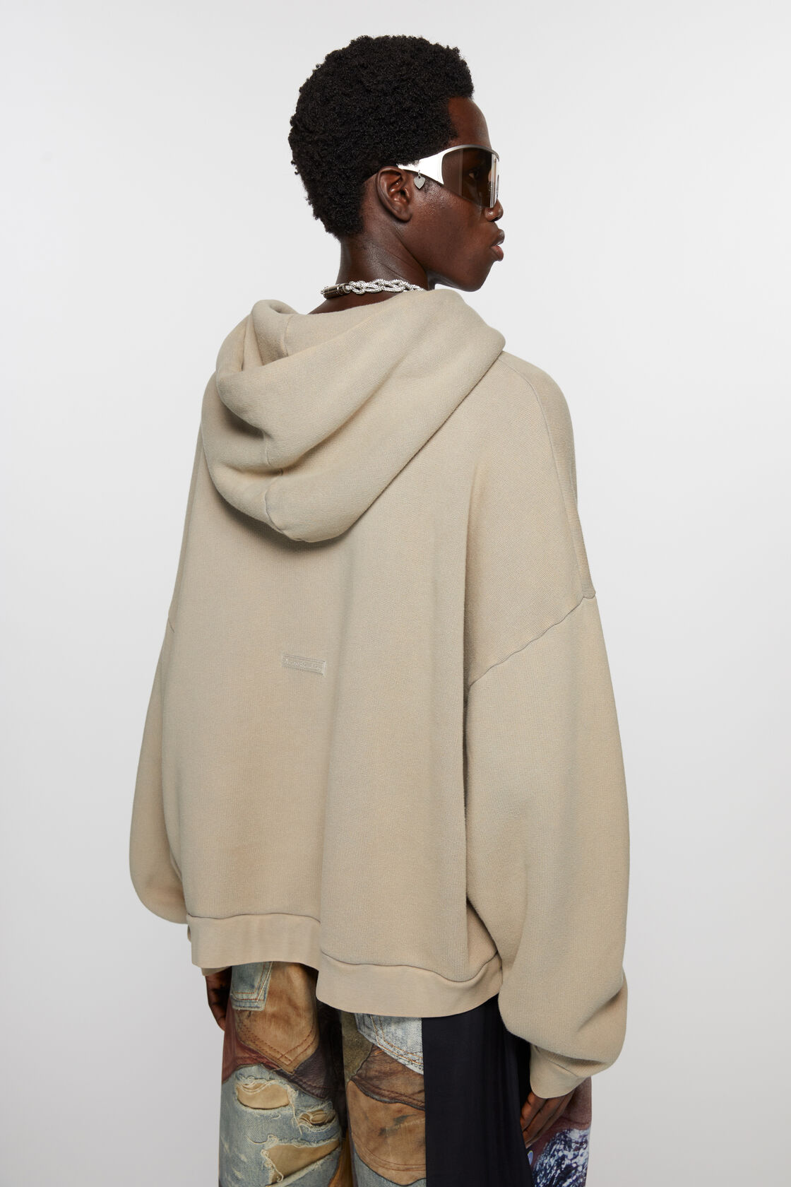 ACNE STUDIOS Vintage Oversize Sweathoodie in Concrete Grey M