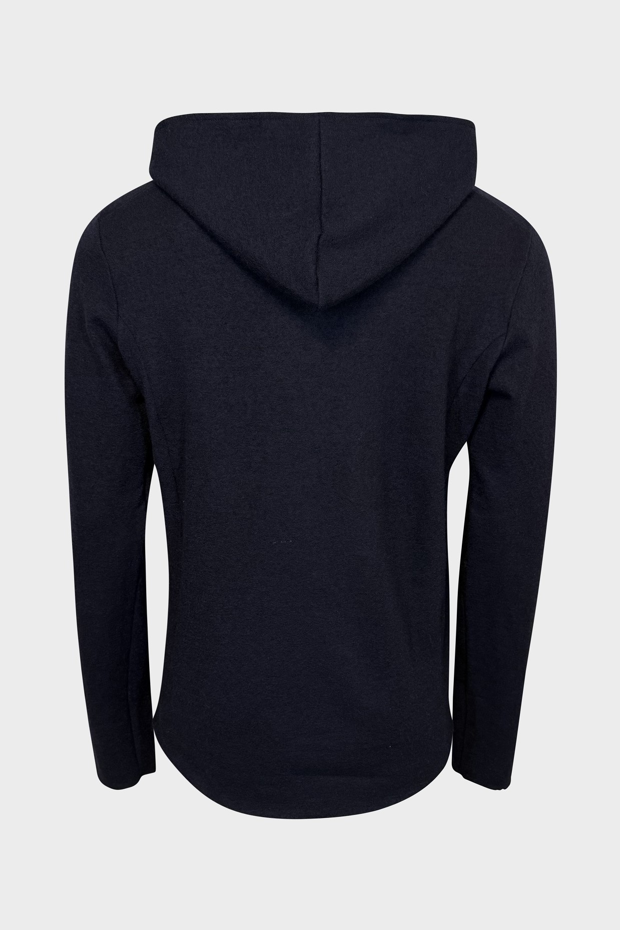 HANNES ROETHER Knit Hoodie in Navy