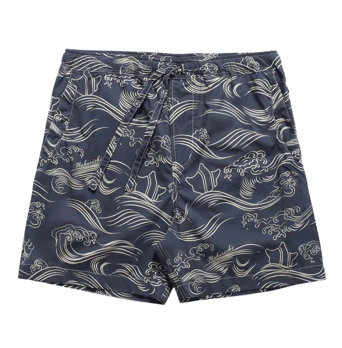 MAHARISHI 4264 Songkran Loose Track Short in Navy MAHARISHI 4264 Songkran Loose Track Short in Navy