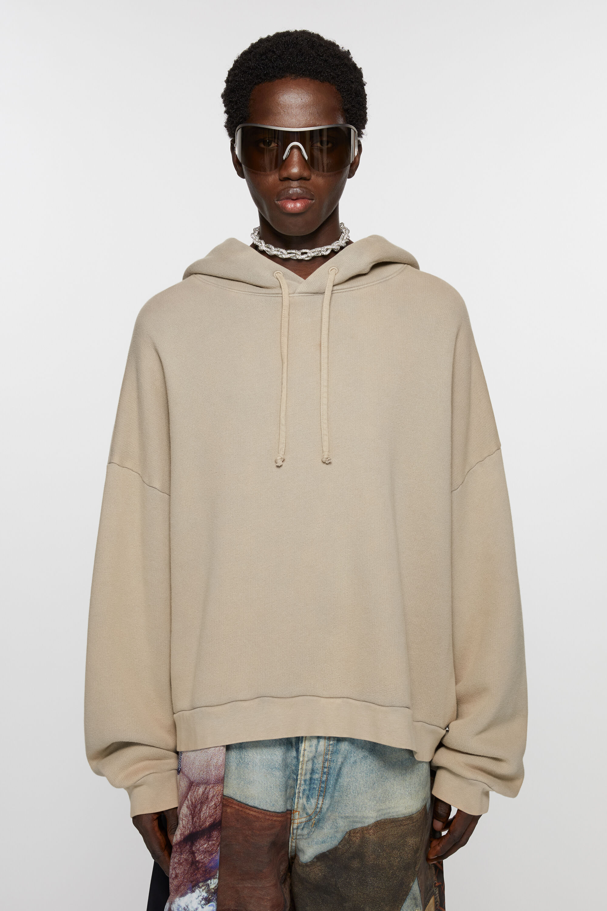 ACNE STUDIOS Vintage Oversize Sweathoodie in Concrete Grey M