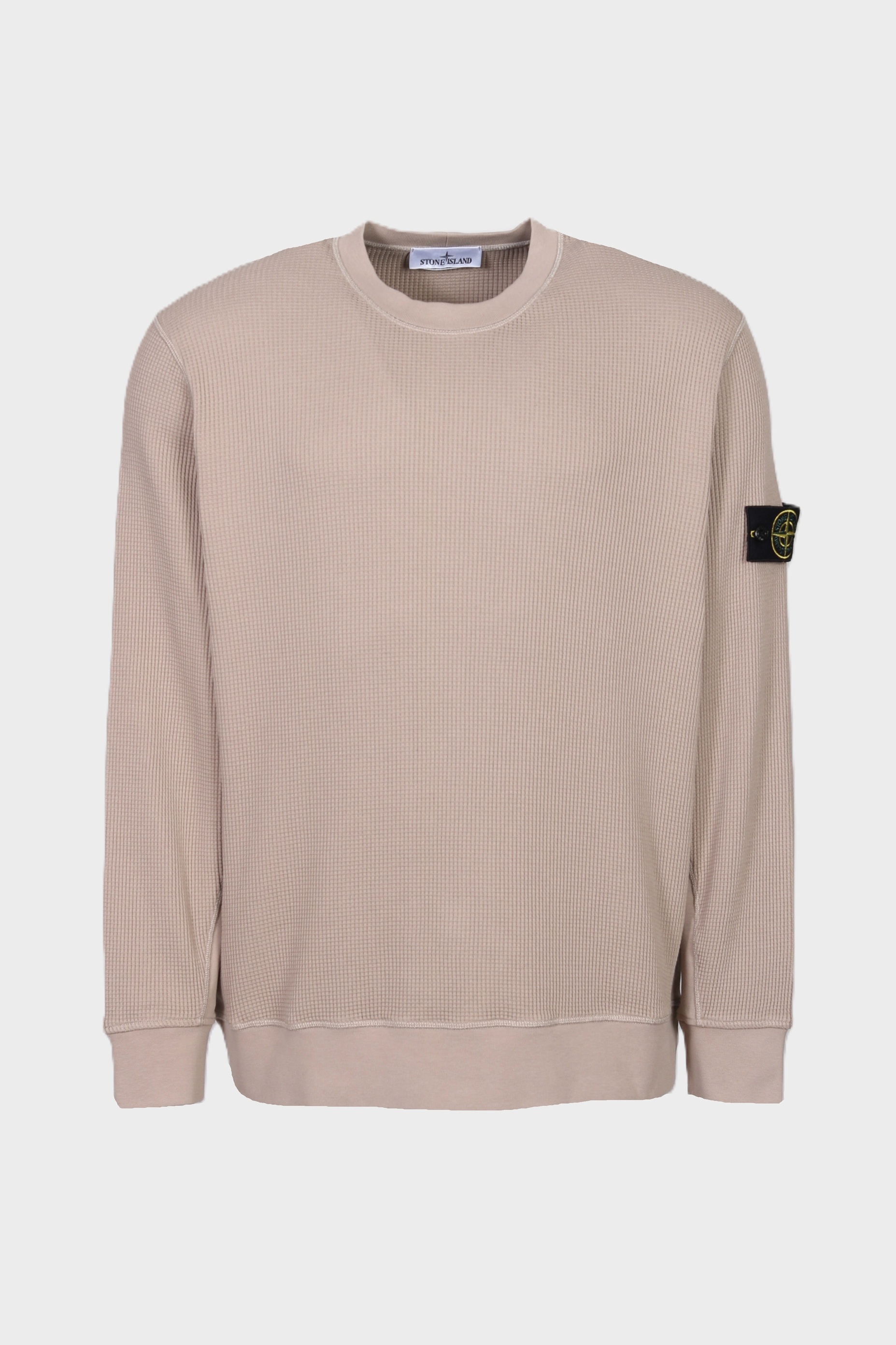 STONE ISLAND Waffle Sweatshirt in Beige
