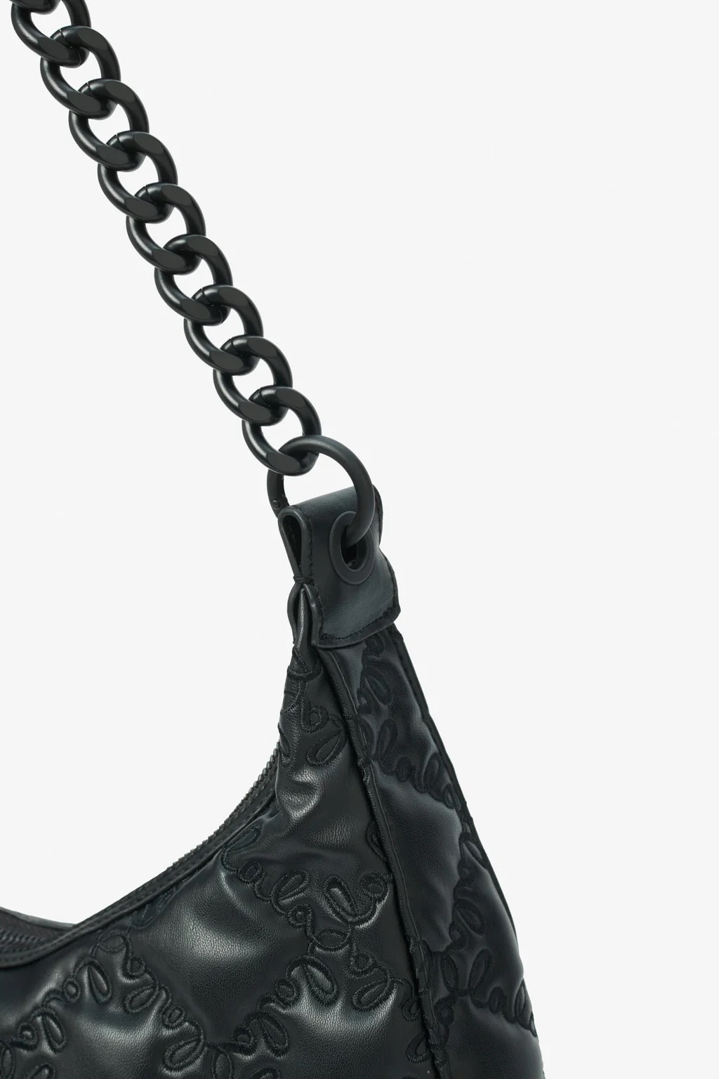 LALA BERLIN Shoulder Bag Mewis in Lalagram Black