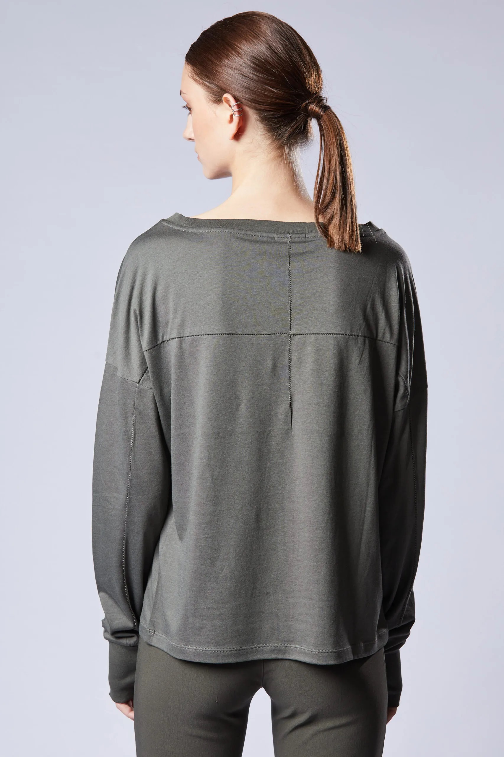 THOM KROM Oversize Longsleeve in Ivy Green XS