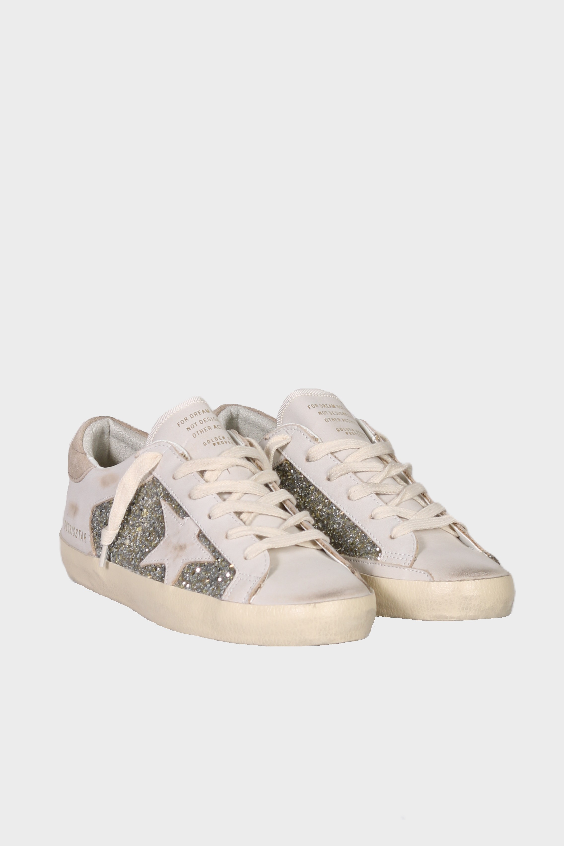 GOLDEN GOOSE Super Star Glitter and Leather Star