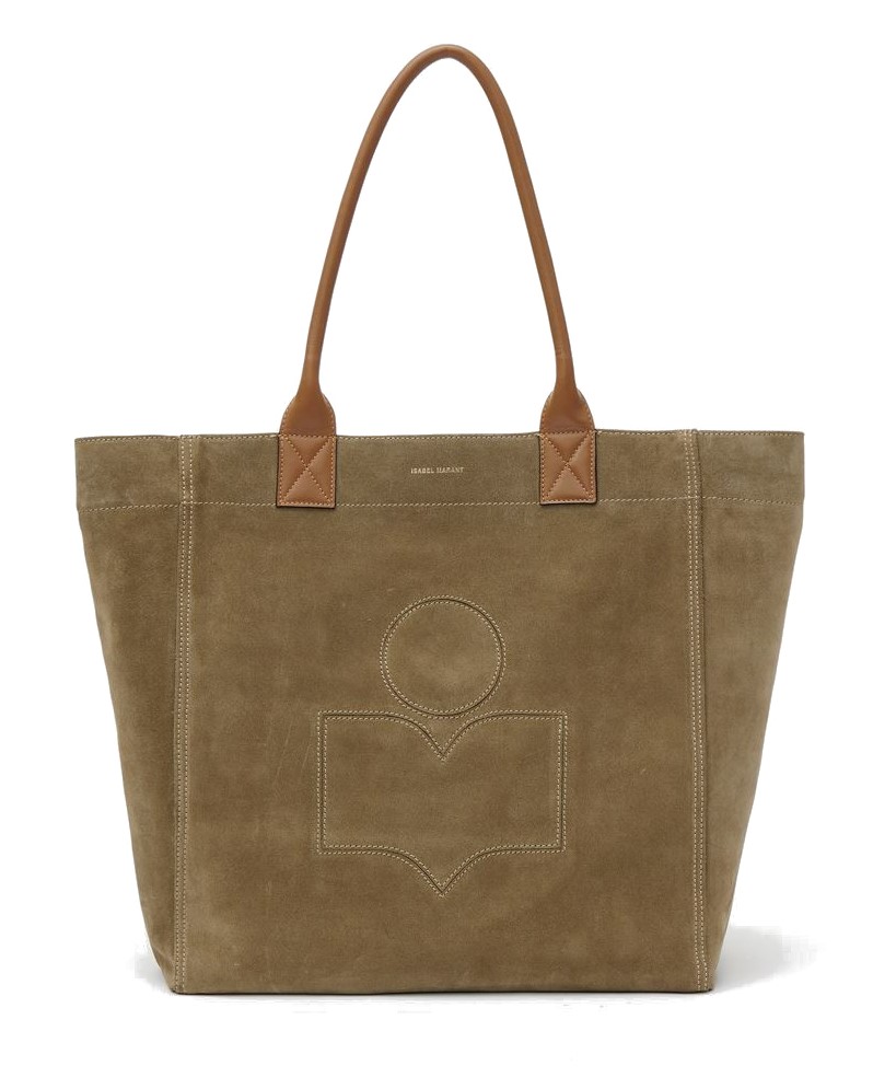 ISABEL MARANT Yenky Leather Bag in Khaki