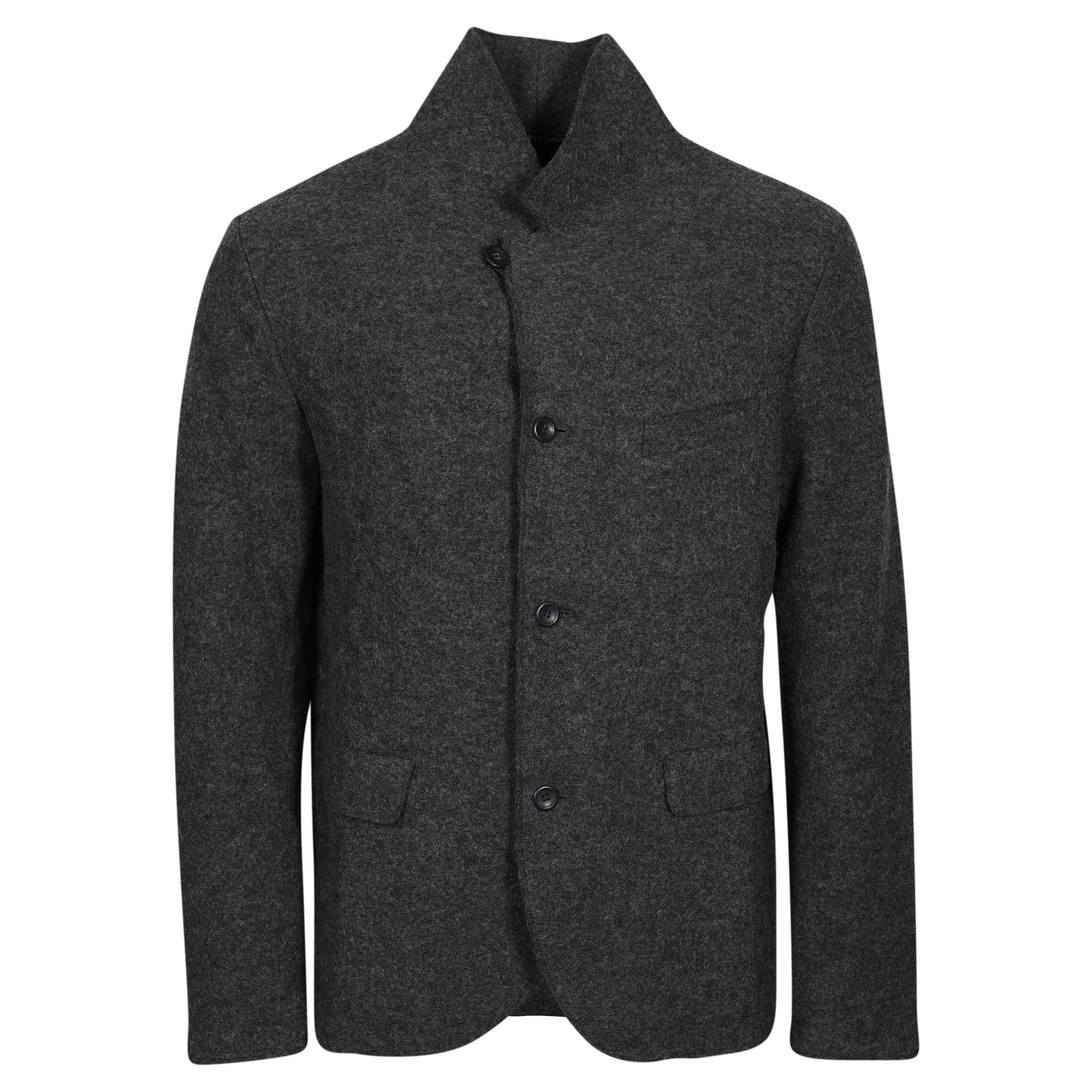 Hannes Roether Wool Jacket in Dark Grey