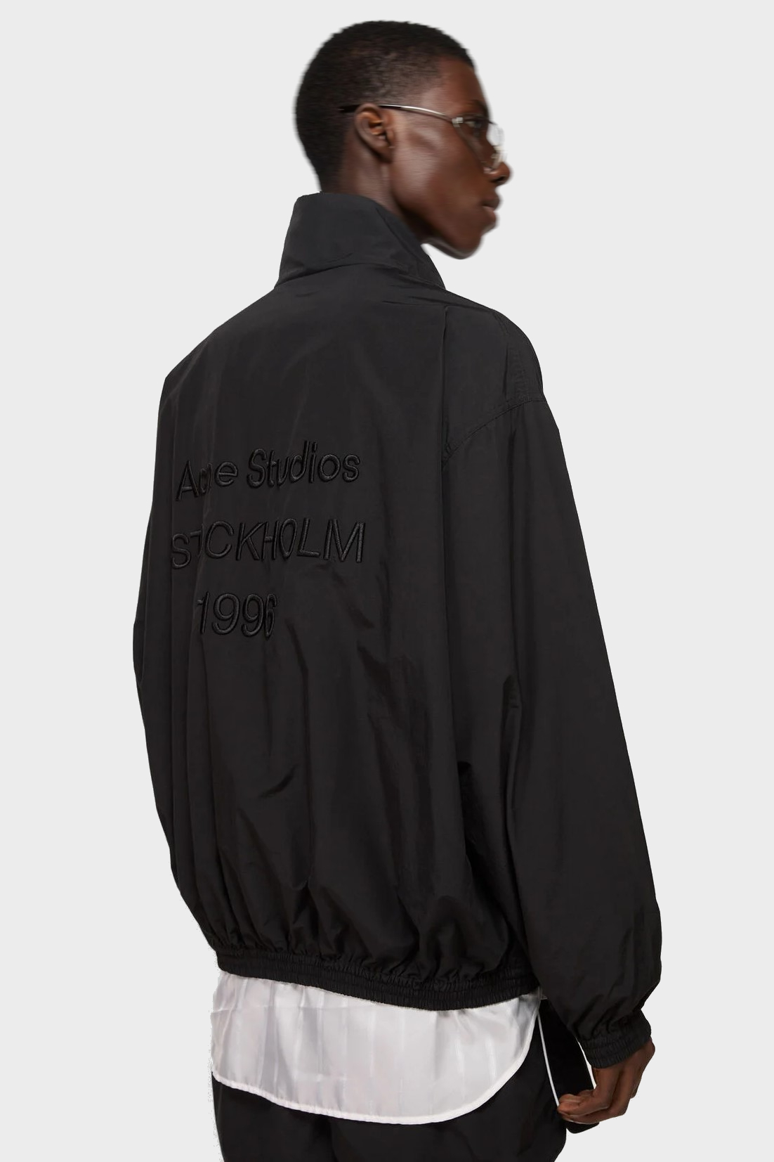 ACNE STUDIOS Logo Jacket in Black ACNE STUDIOS Logo Jacket in Black