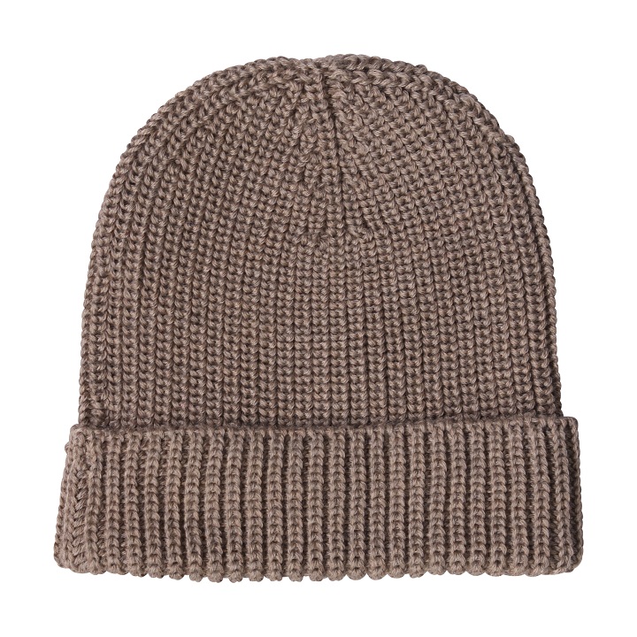 HANNES ROETHER Knit Beanie in Light Brown