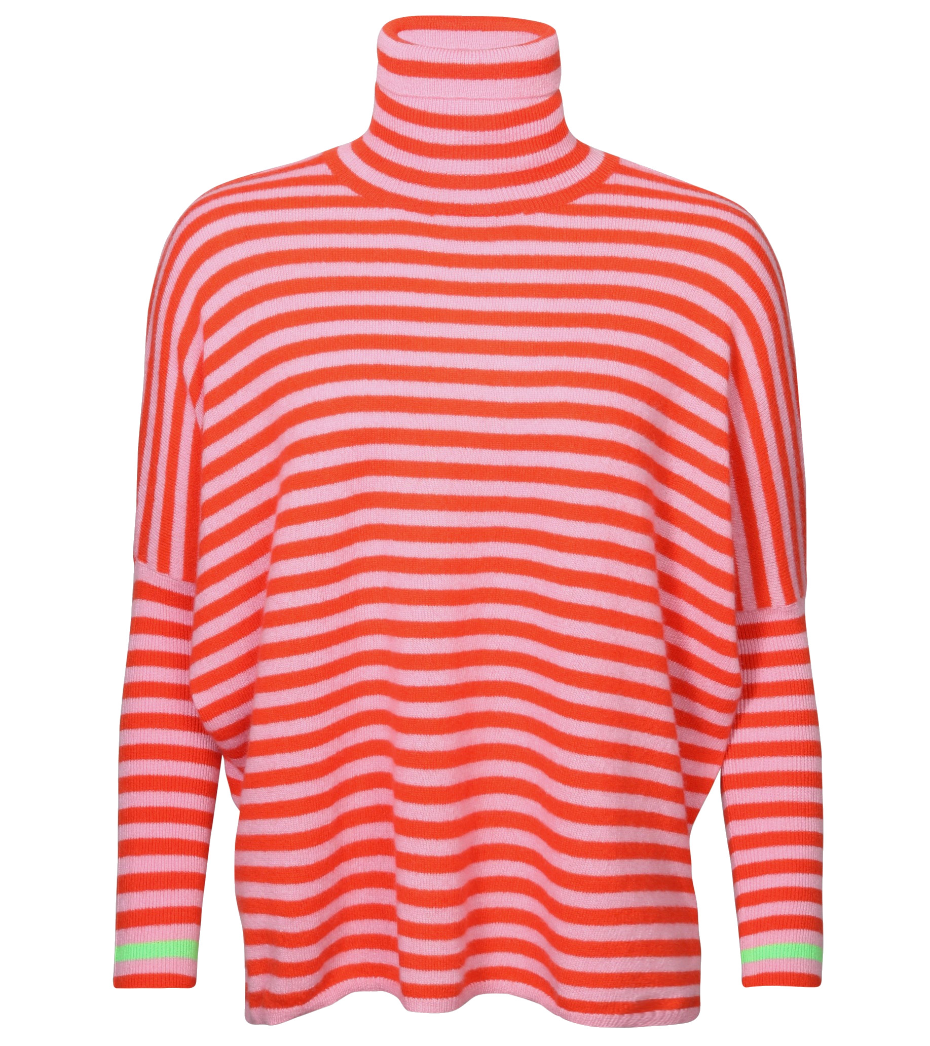 ABSOLUT CASHMERE Poncho Sweater Joanna in Light Pink/Orange