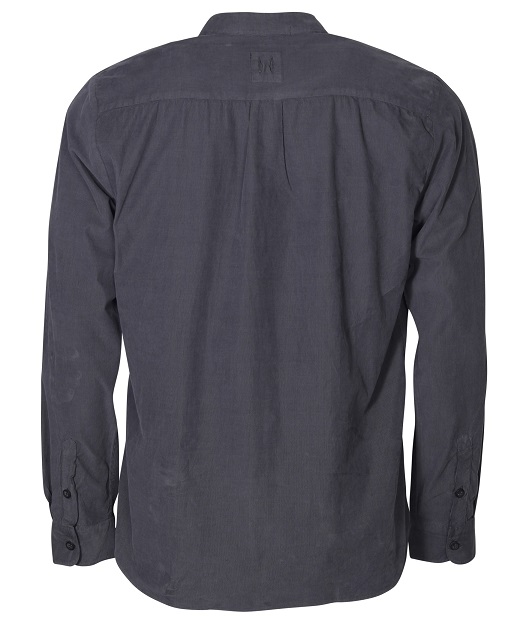 HANNES ROETHER Fine Corduroy Shirt in Dark Grey