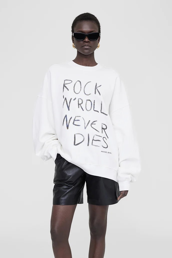 ANINE BING Miles Sweatshirt Rock N Roll M