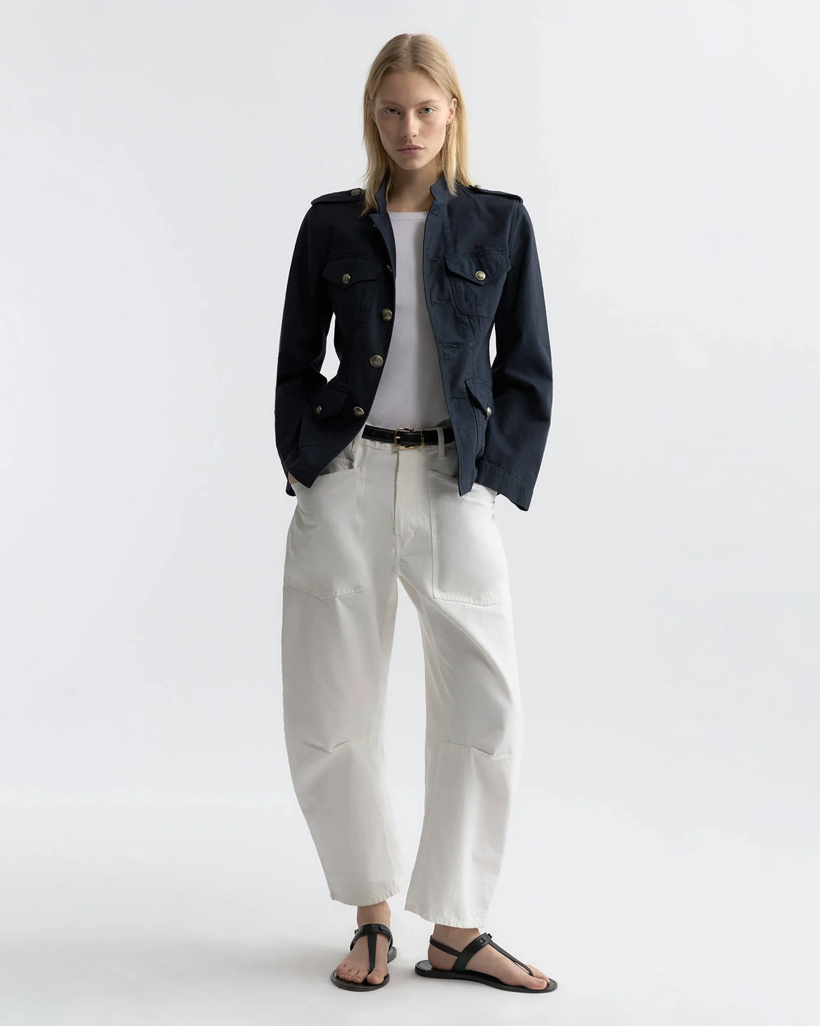 NILI LOTAN Shon Herringbone Pant in Vintage Cream