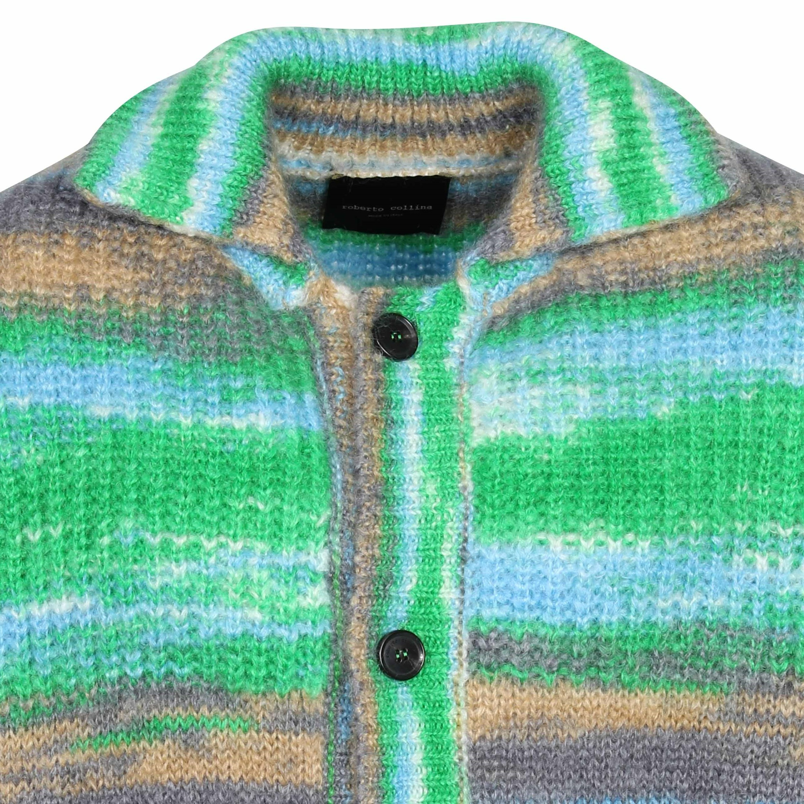 Roberto Collina Knit Cardigan Multicolor Verde 50