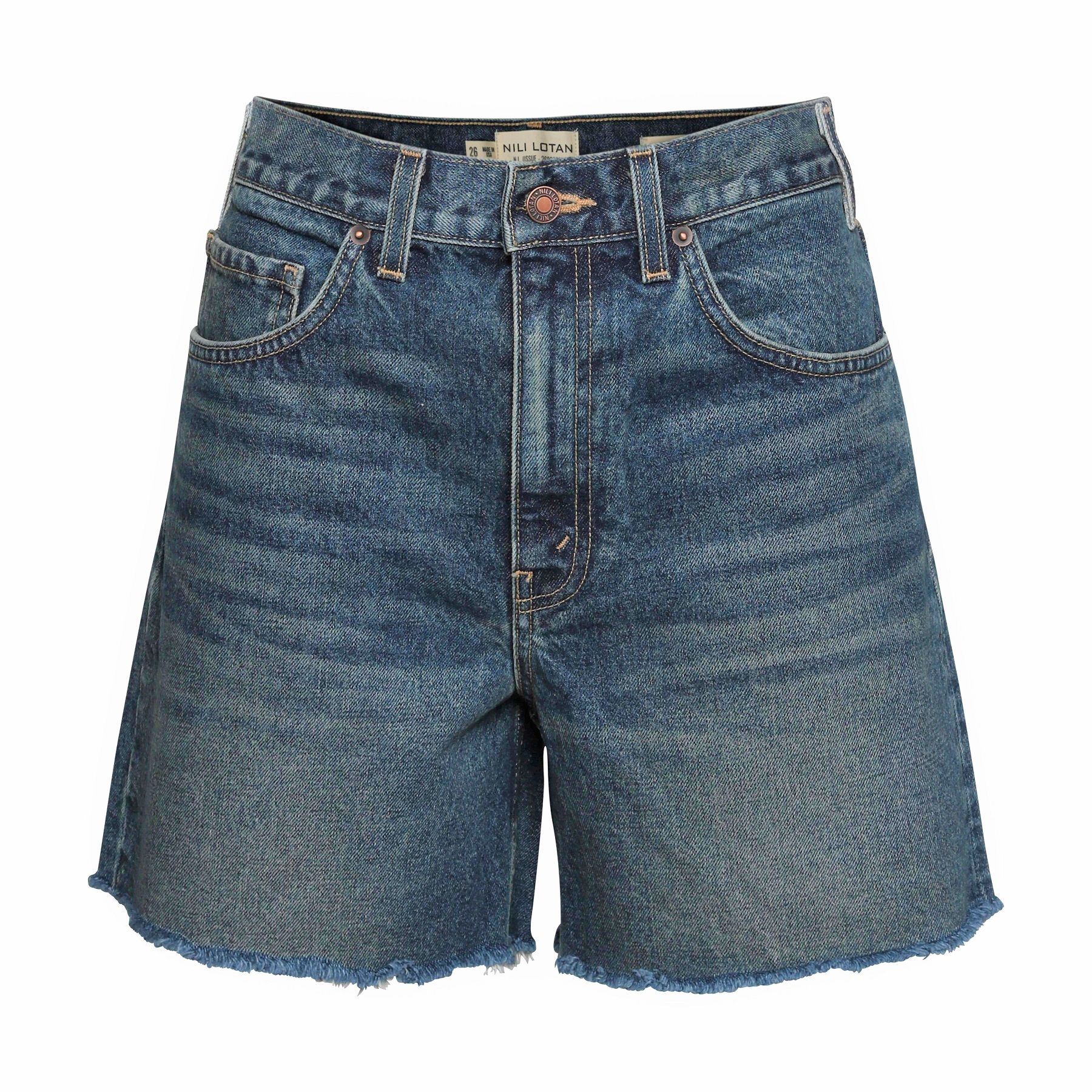 NILI LOTAN Yoann Denim Short in Simon Washing 25