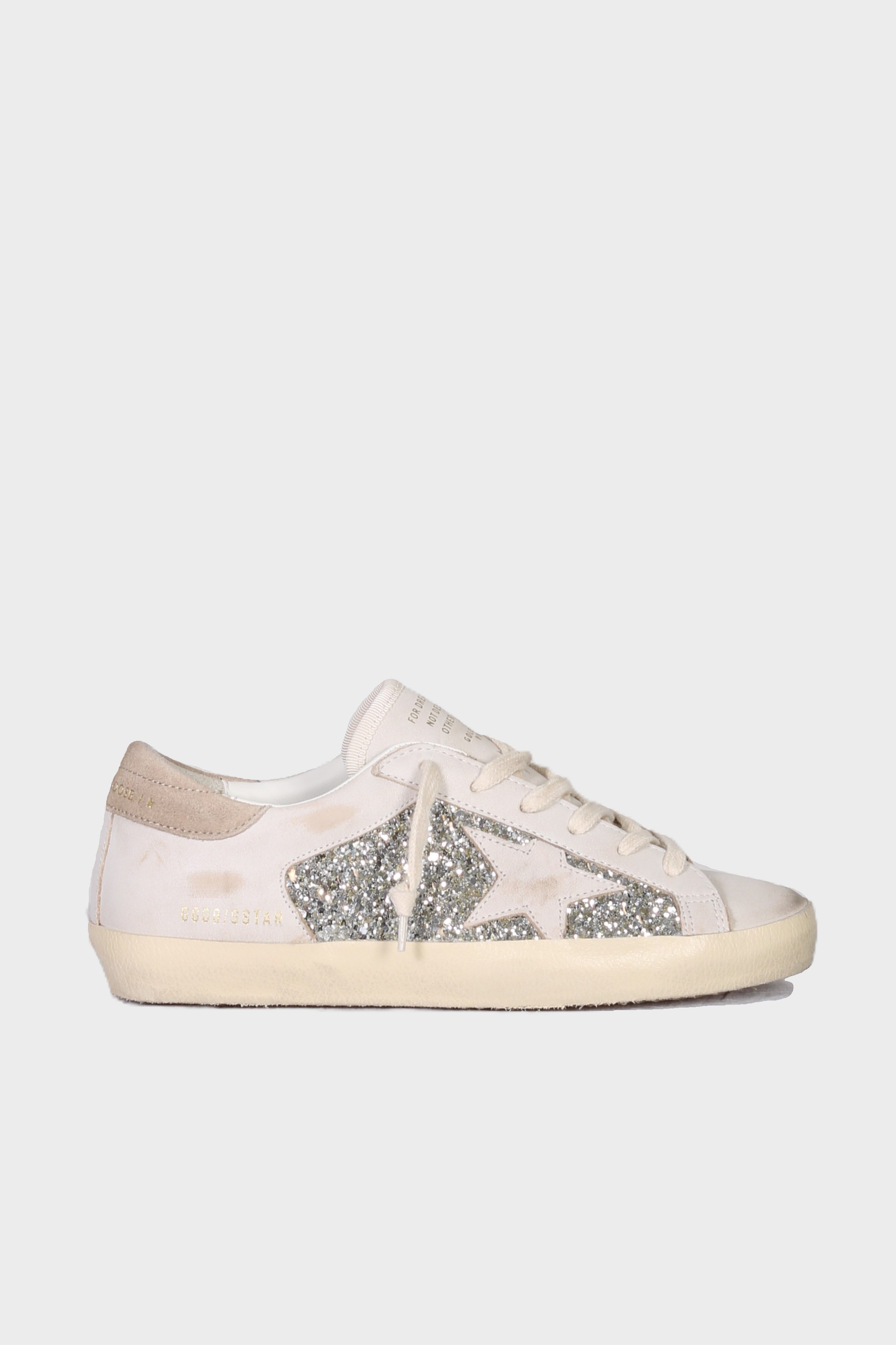 GOLDEN GOOSE Super Star Glitter and Leather Star