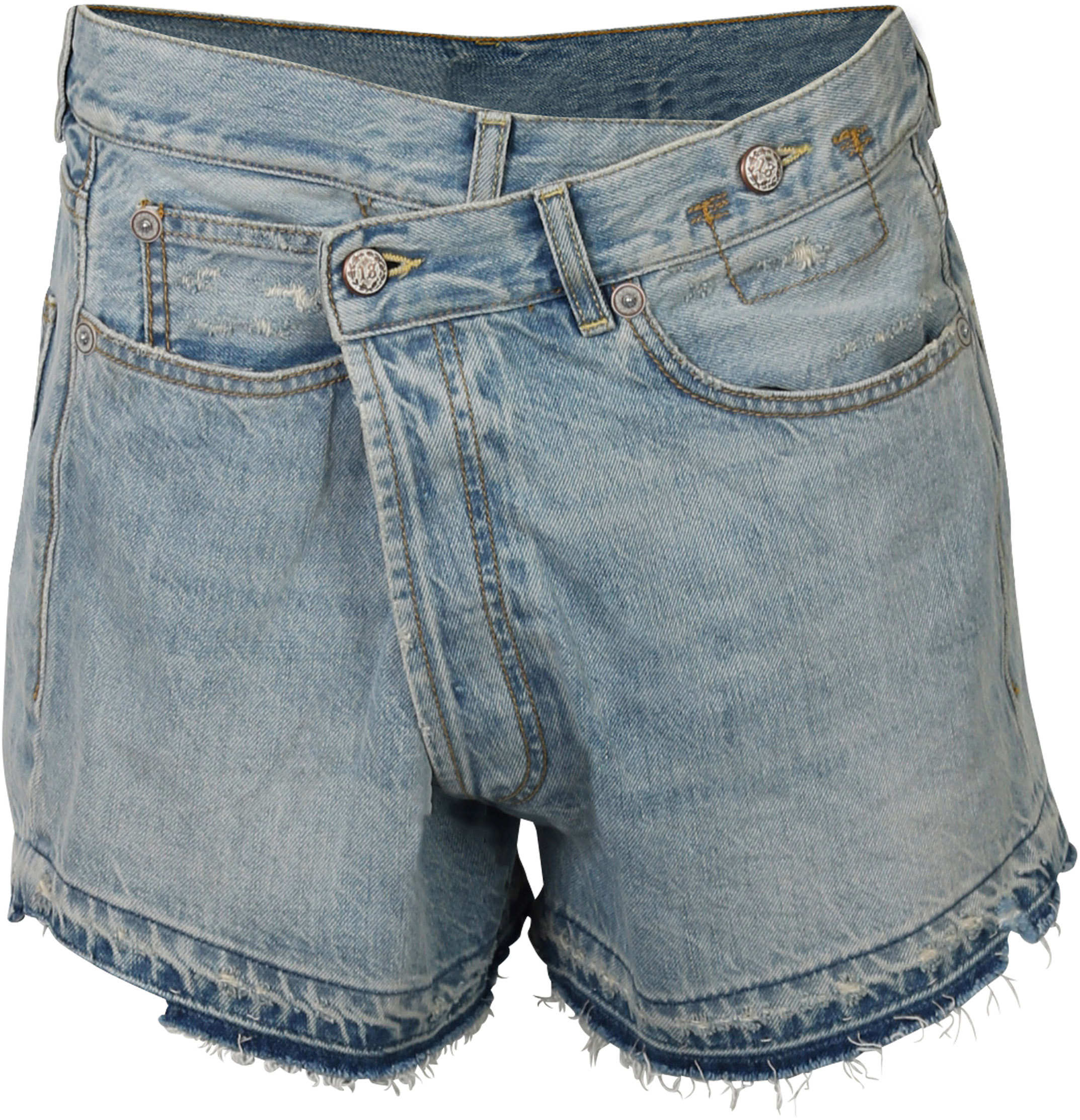 R13 Cross Over Shorts Light Blue