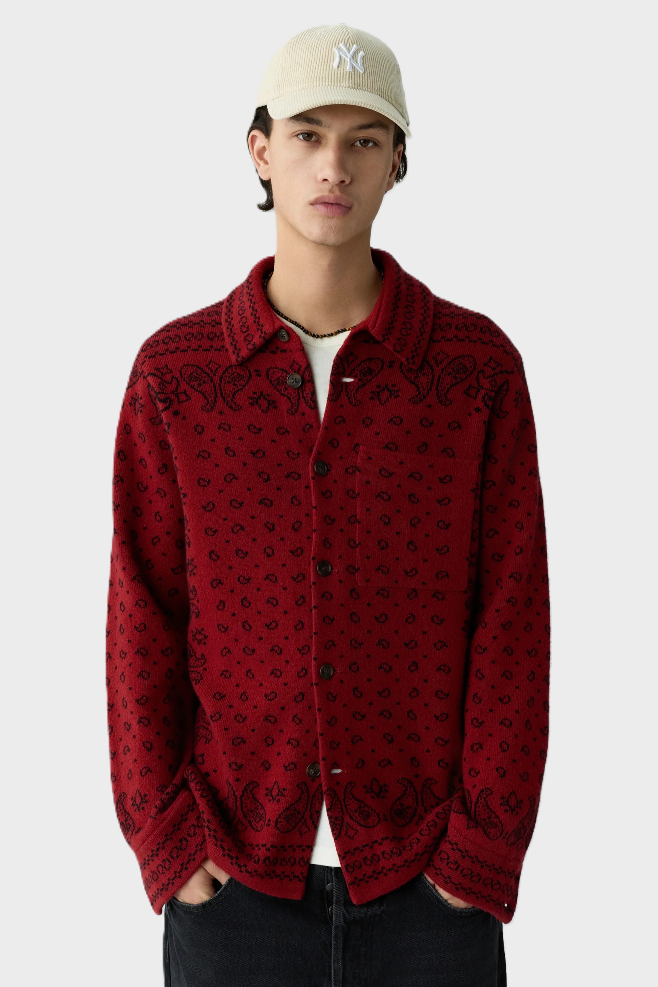 GUEST IN RESIDENCE Wild Rag Work Shirt Red Combo